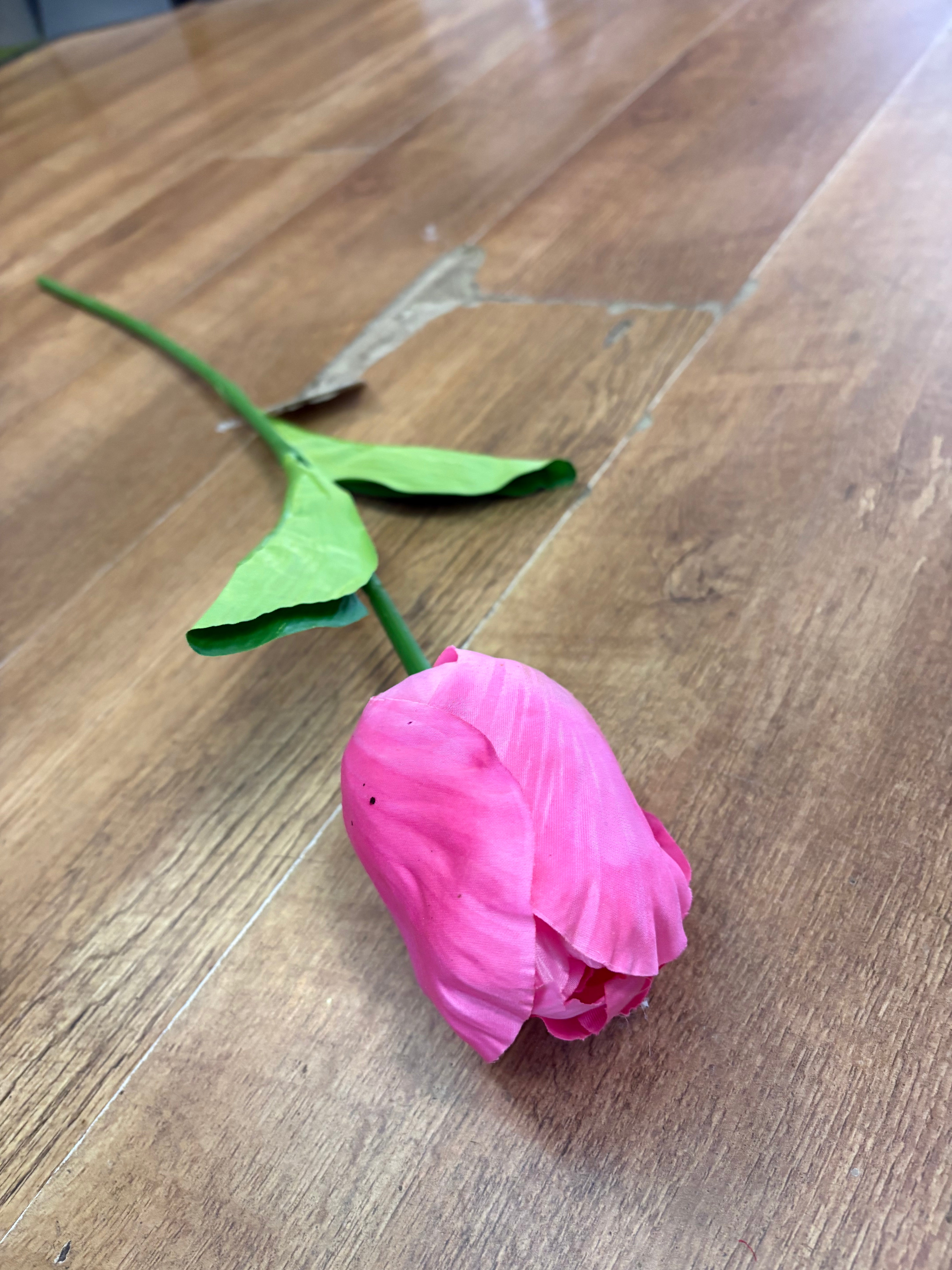 75cm Long stem single large tulip - 6 colours available