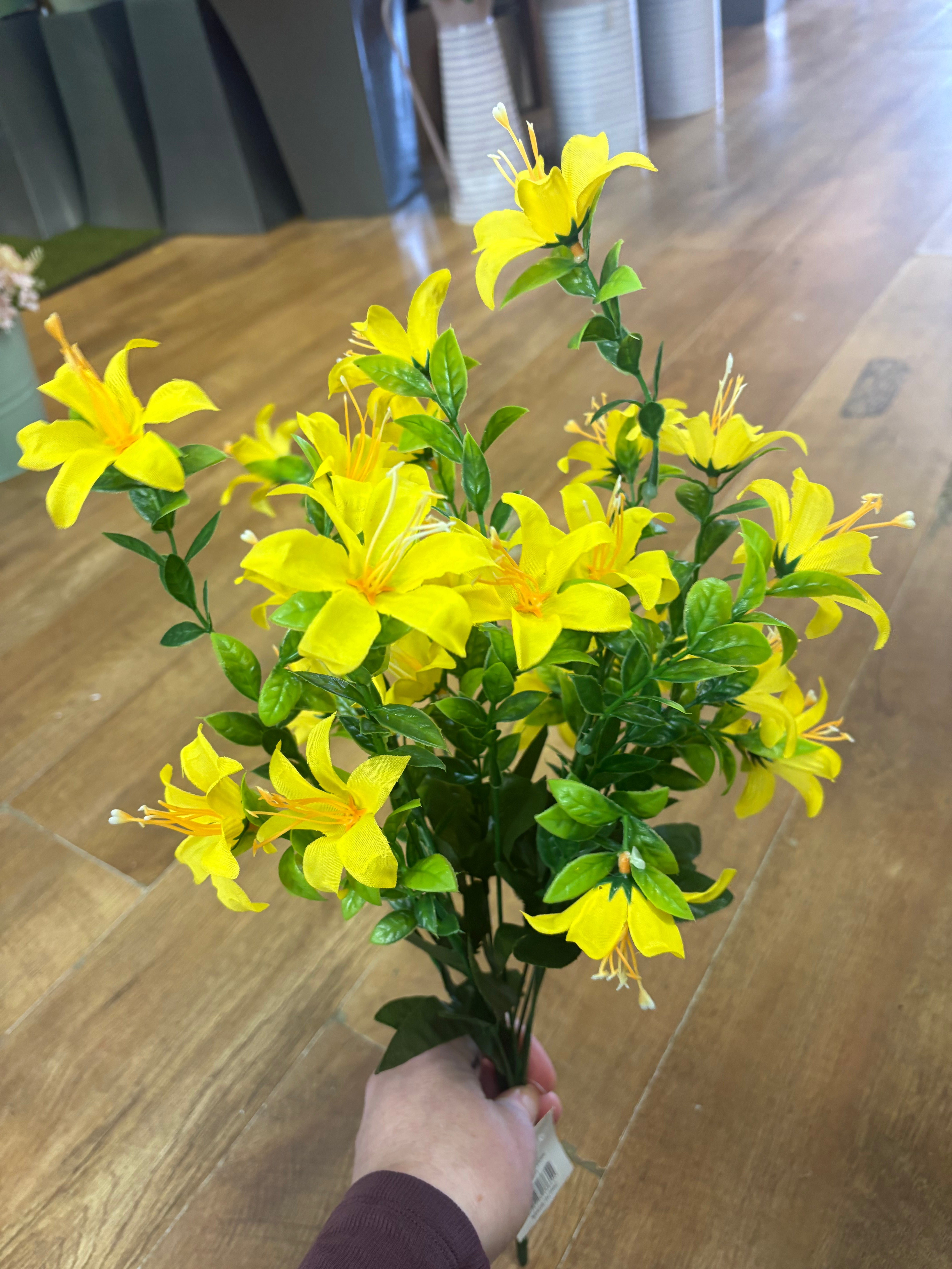 Large yellow spring grass bunch