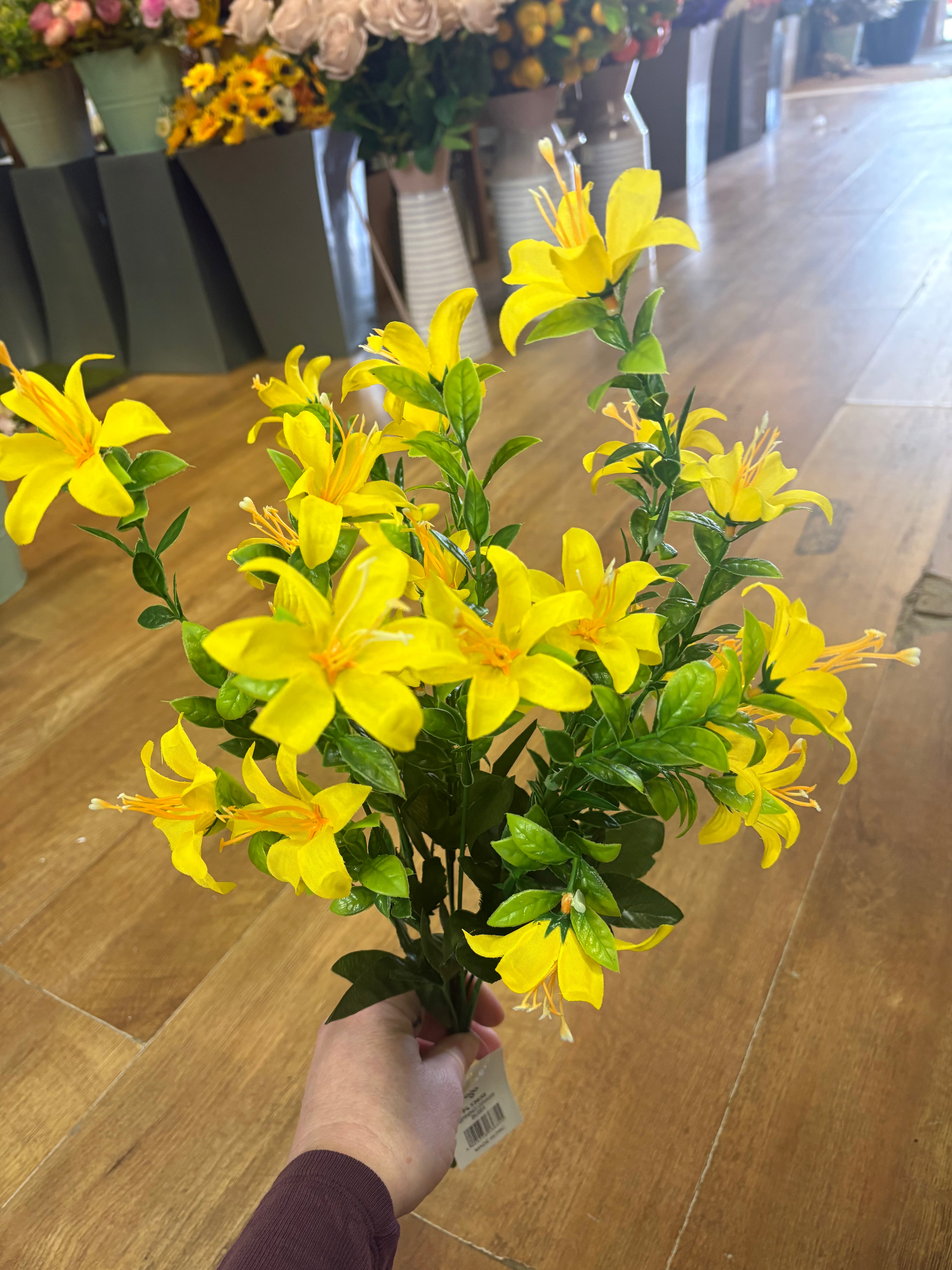 Large yellow spring grass bunch