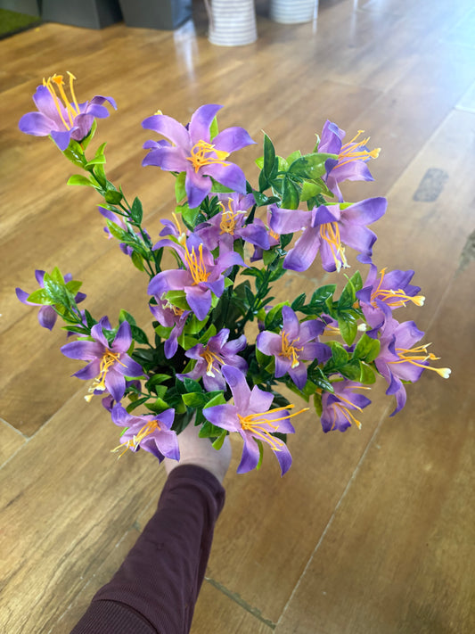 Large purple spring grass bunch