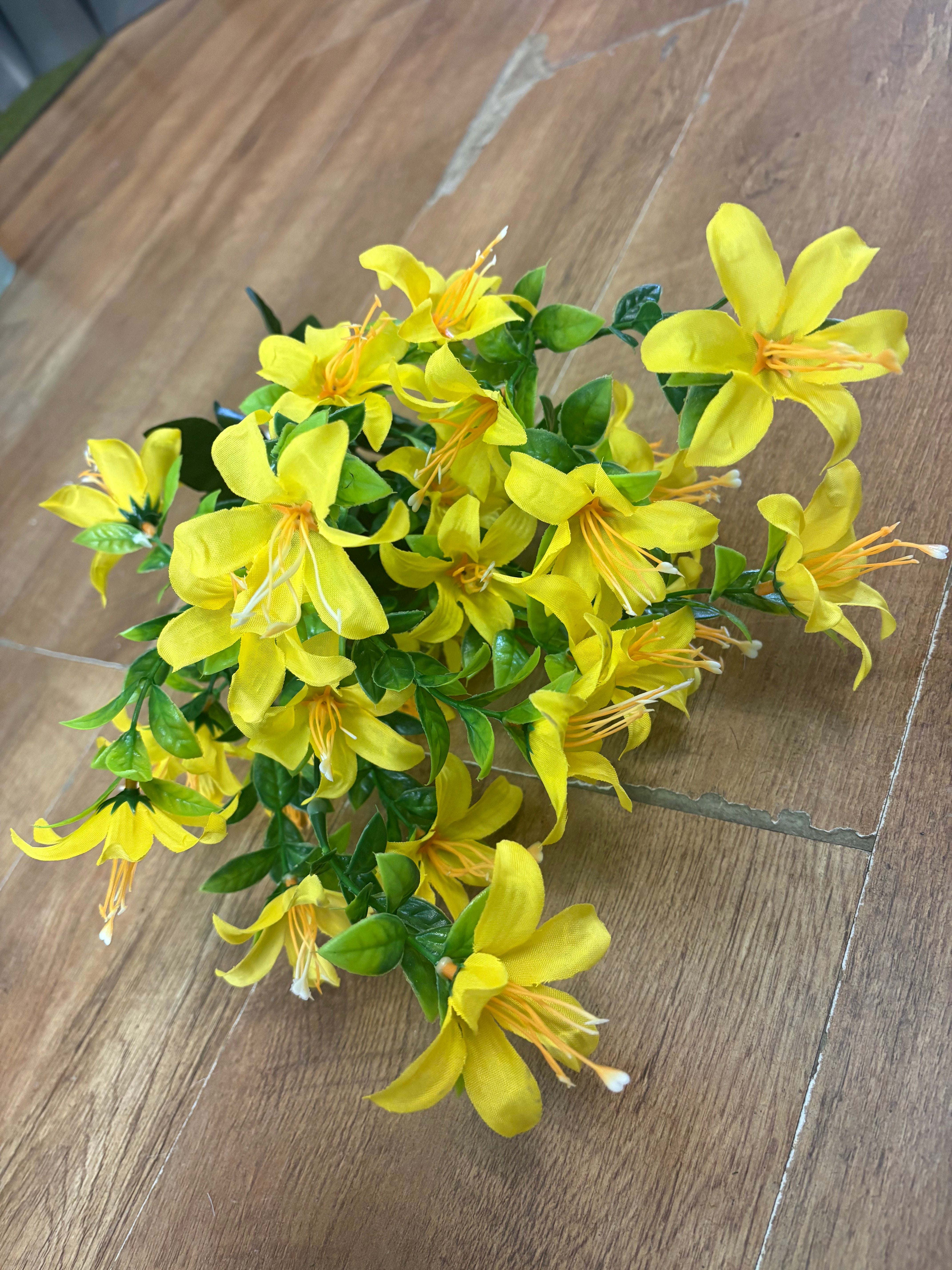 Large yellow spring grass bunch