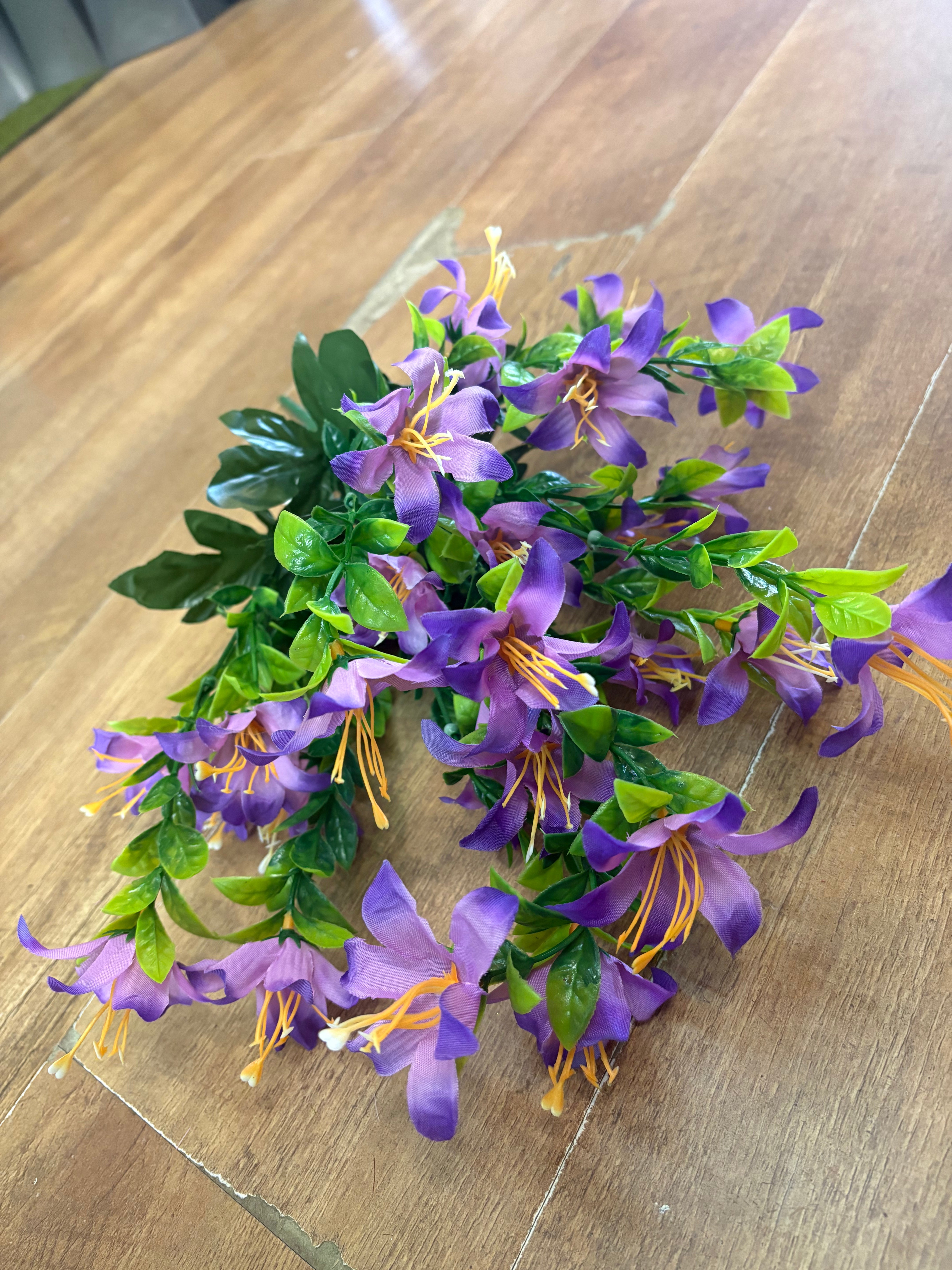 Large purple spring grass bunch