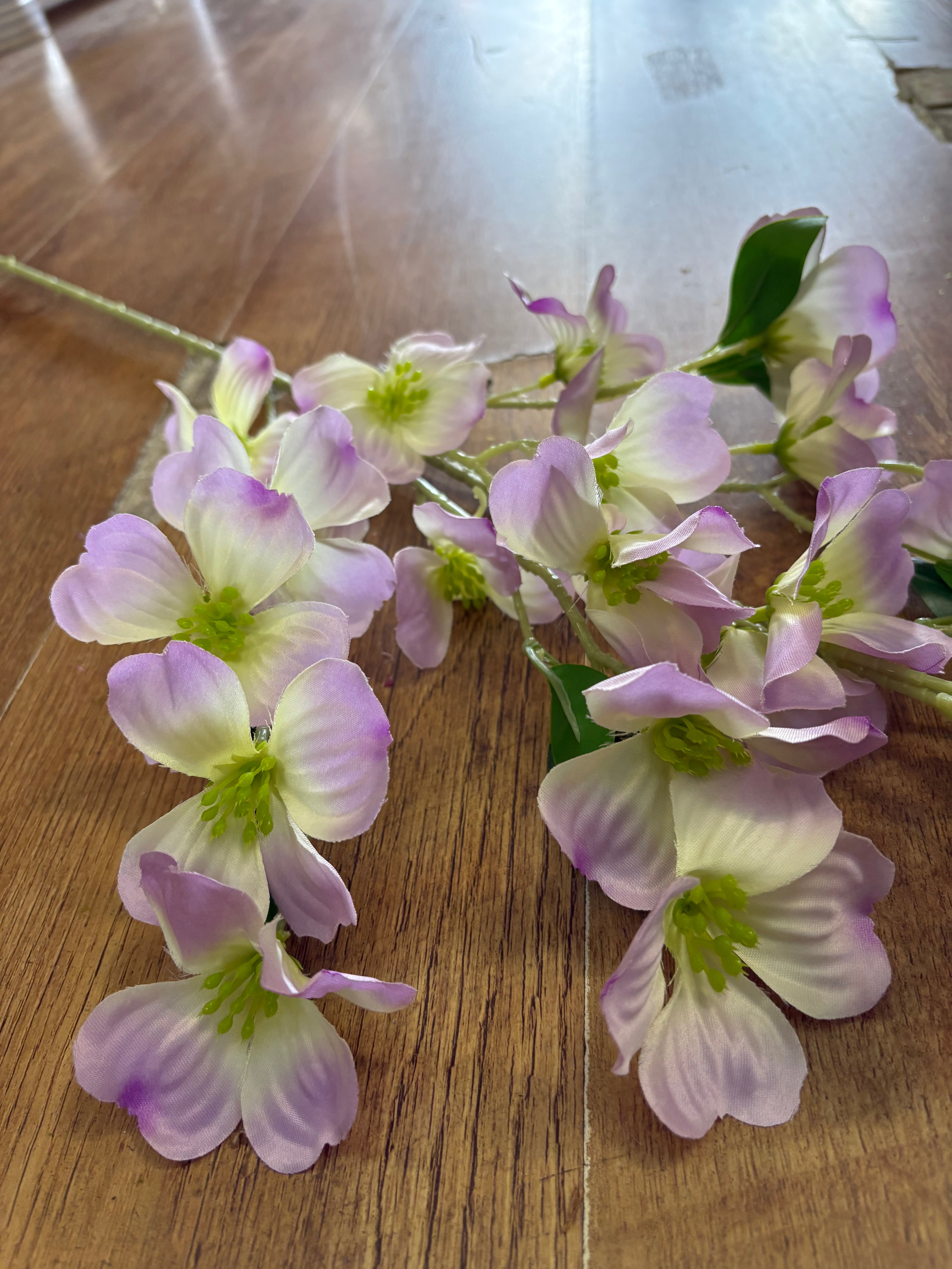 Long stem lilac dogwood spray