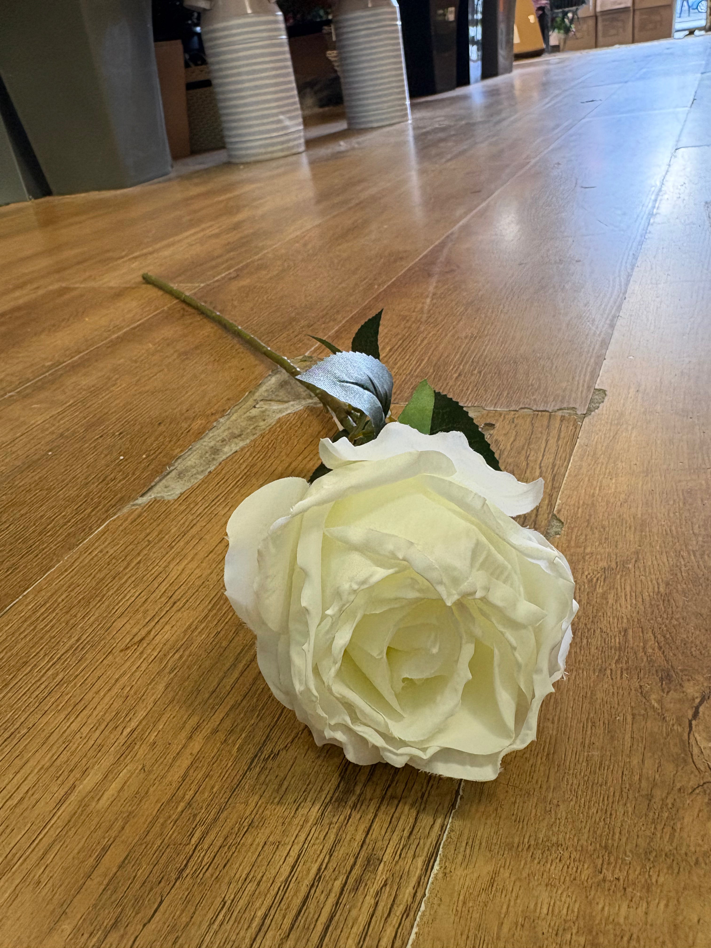 Dried inspired ivory globe rose