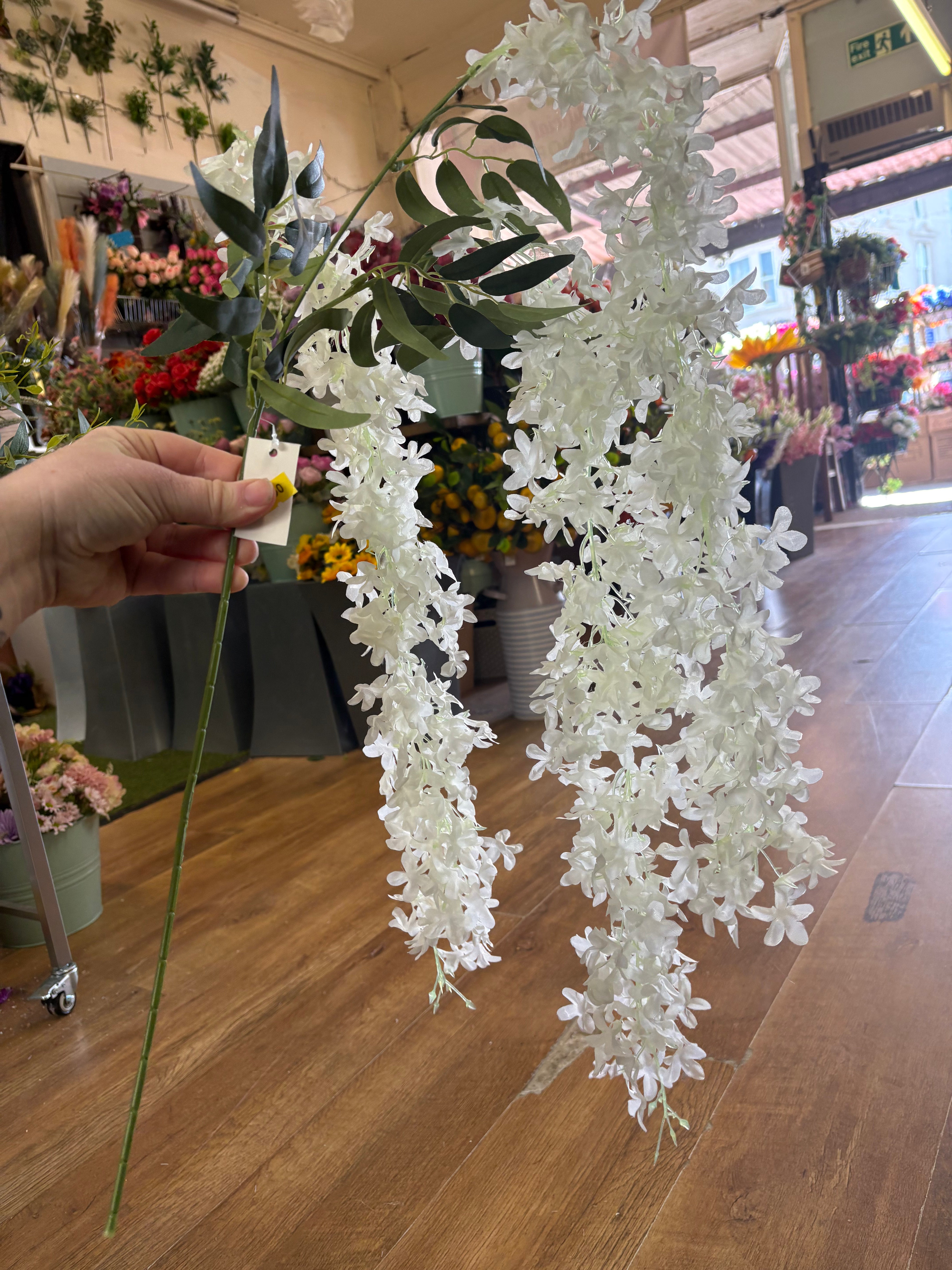 114cm trailing ivory blossom