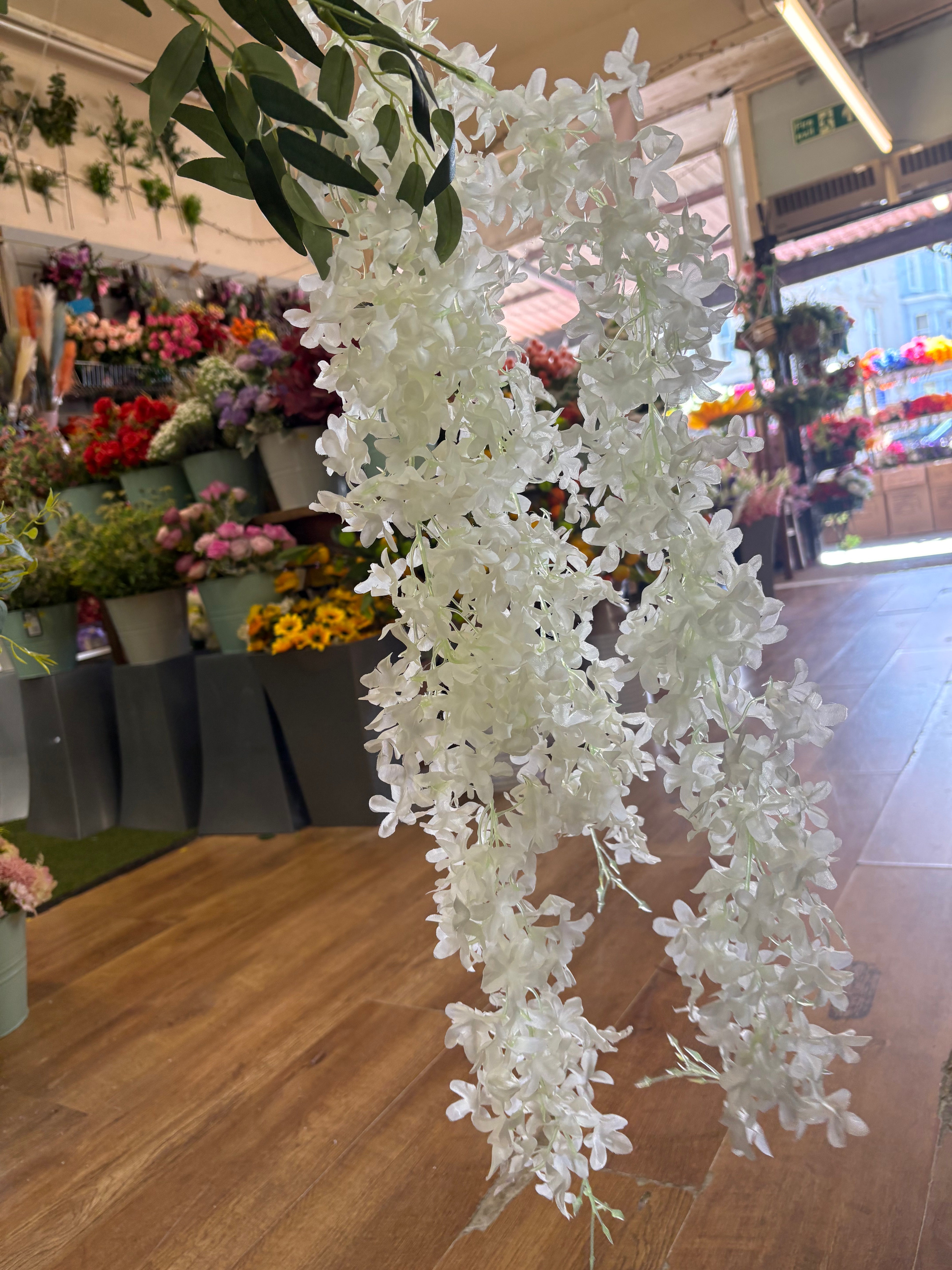 114cm trailing ivory blossom