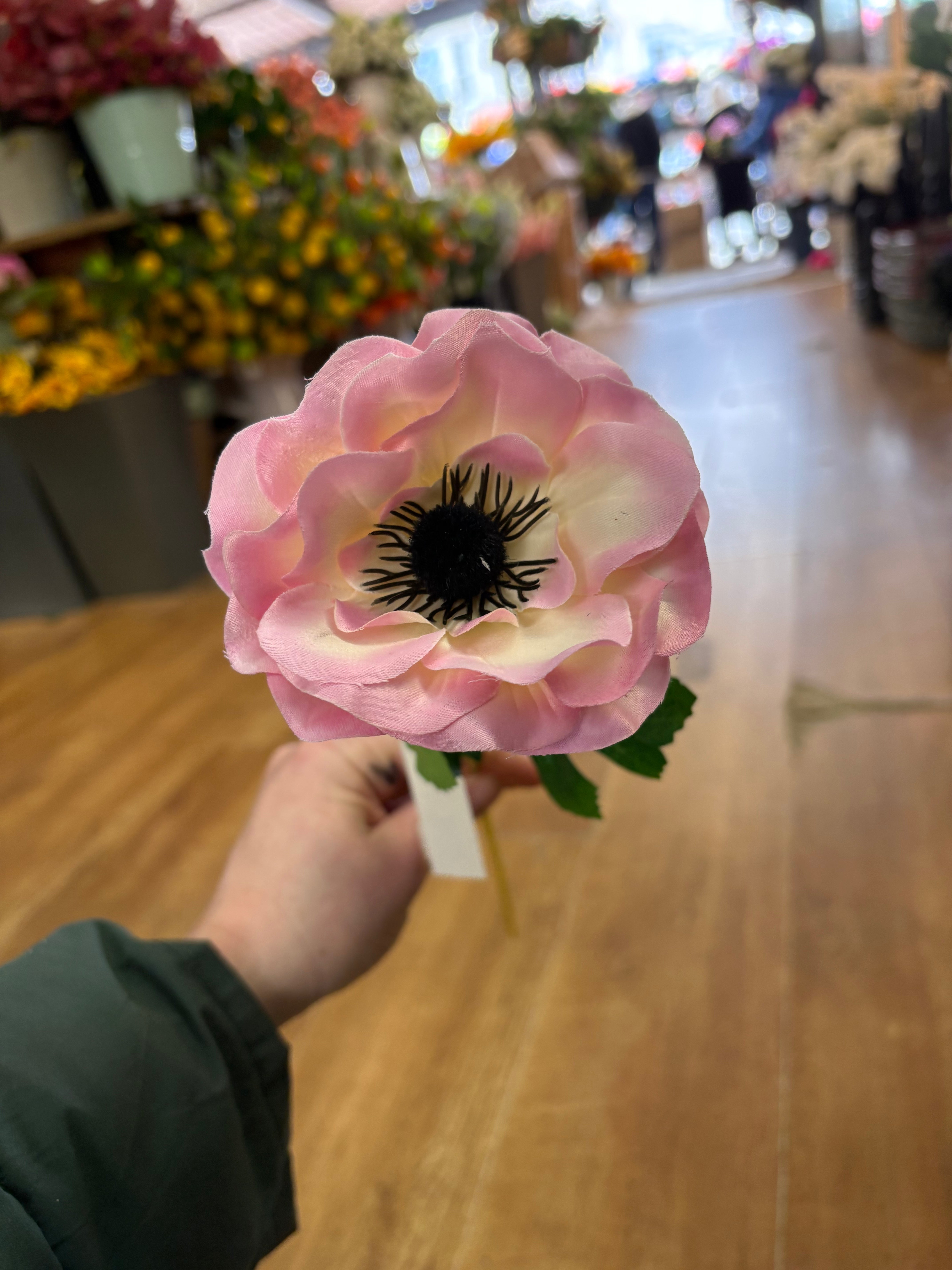 Single anemone stem - 5 colours available