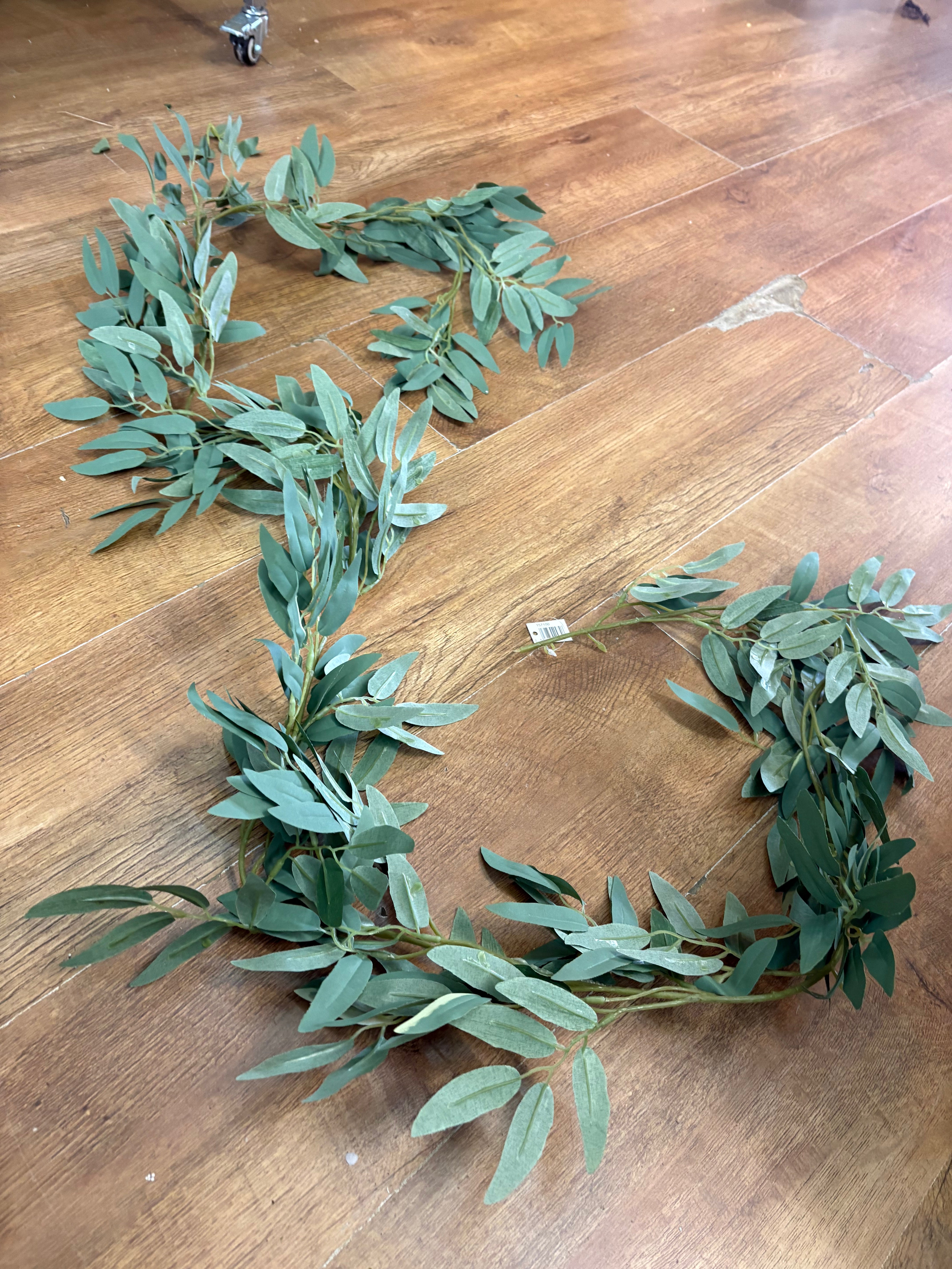 200cm natural green ruscus garland