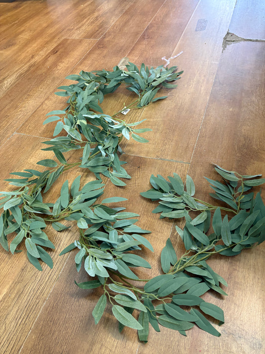 200cm natural green ruscus garland