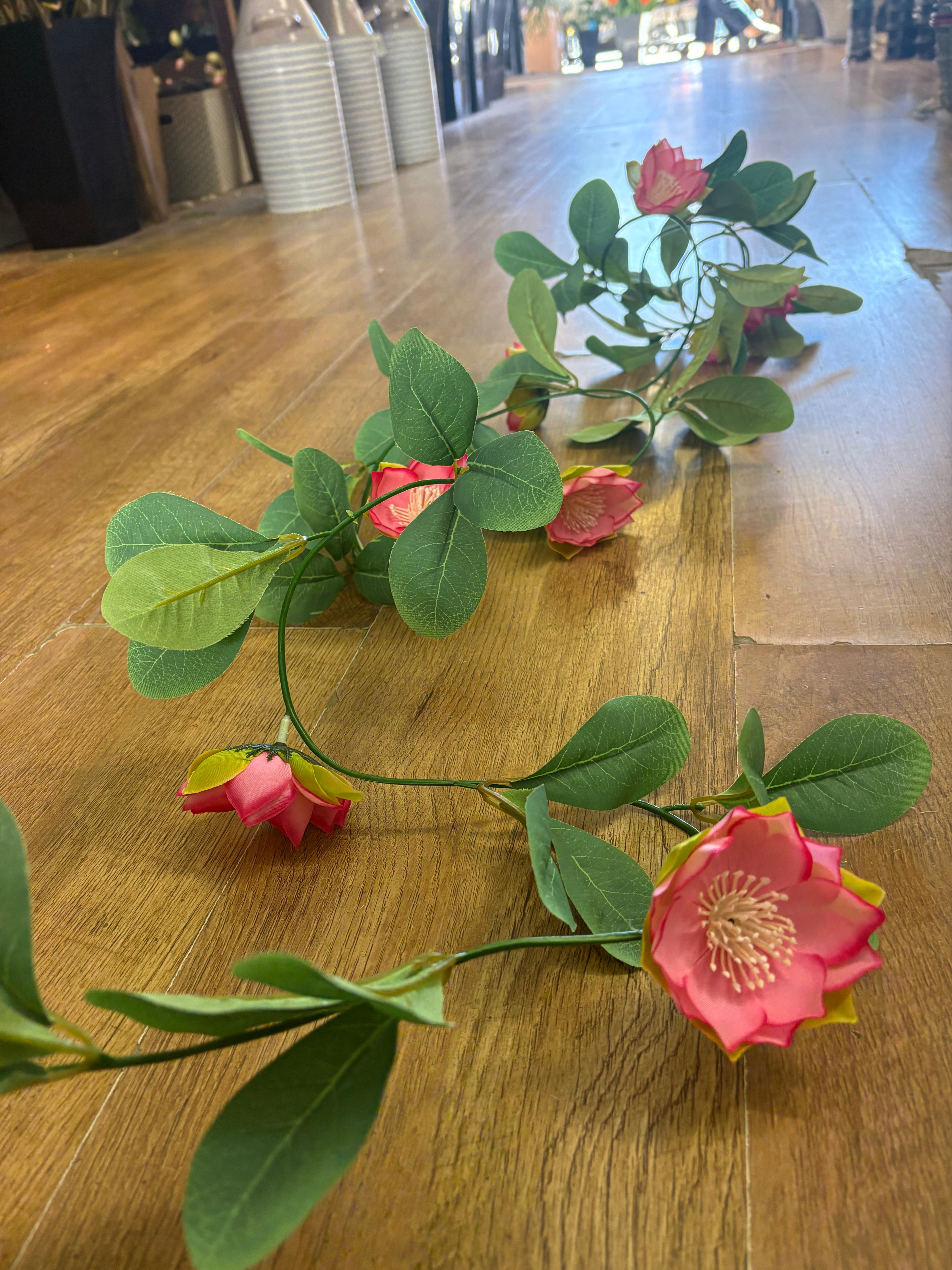 Clearance! Long Pink lotus garland