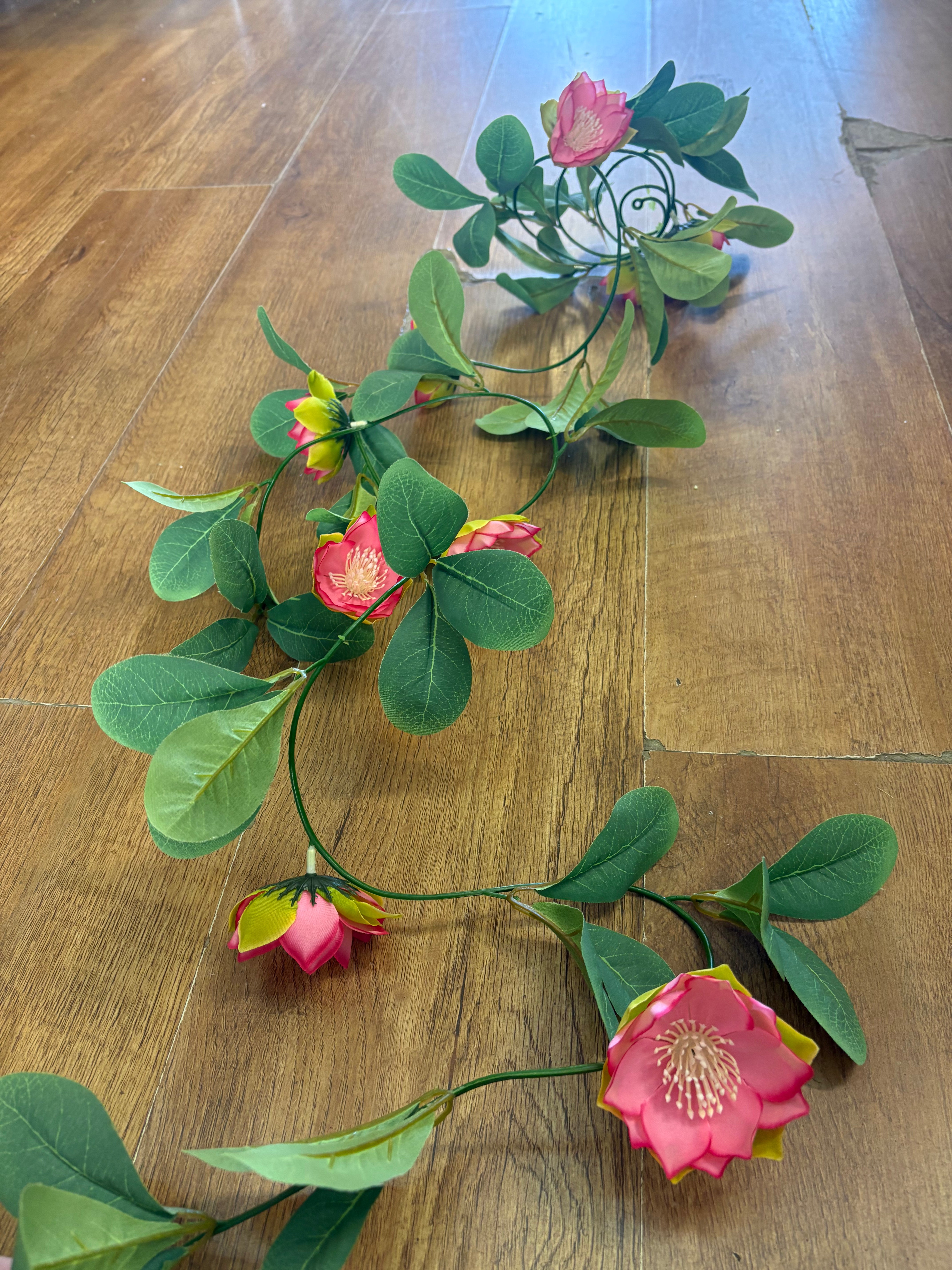 Clearance! Long Pink lotus garland