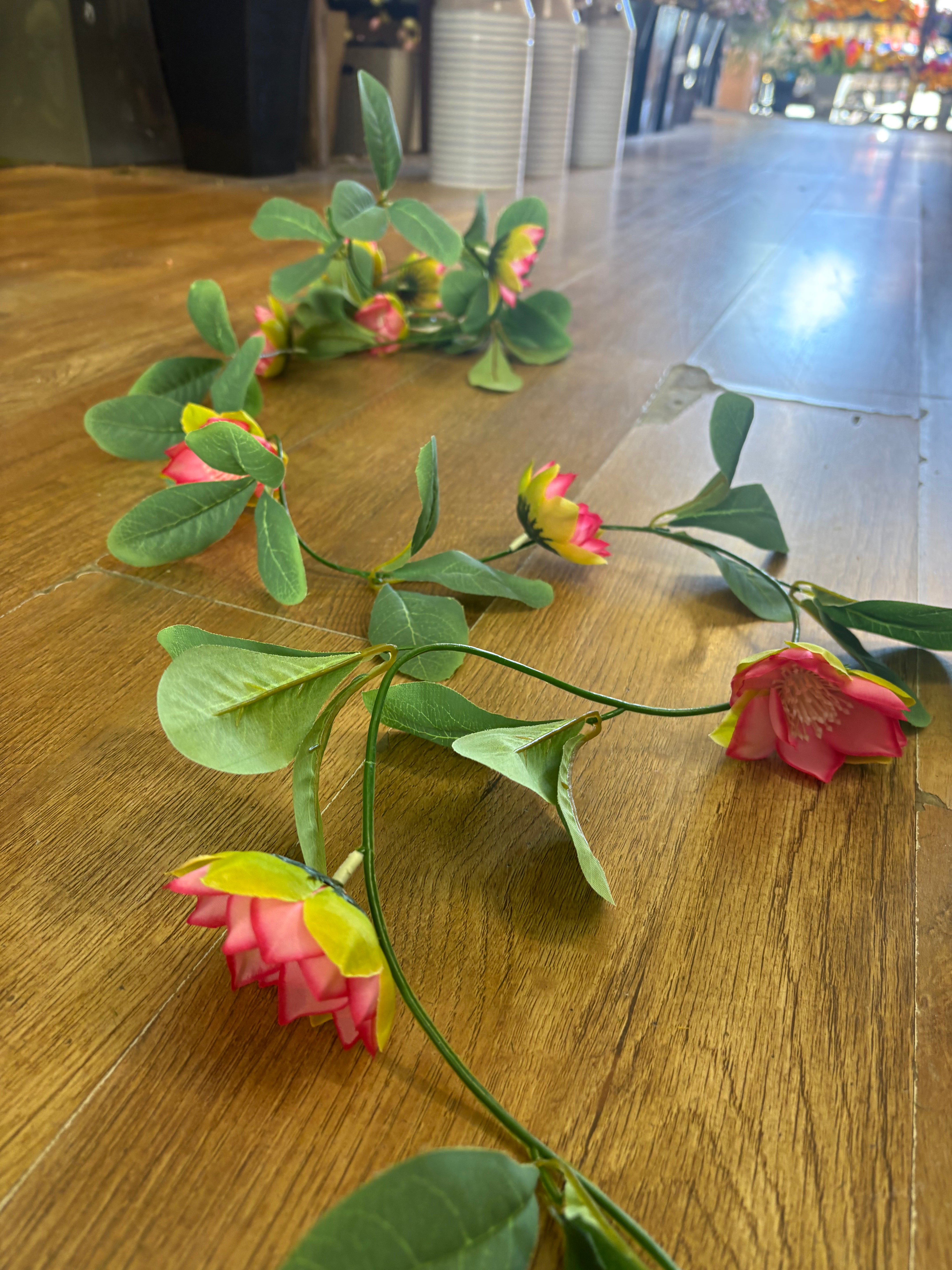 Clearance! Long Pink lotus garland