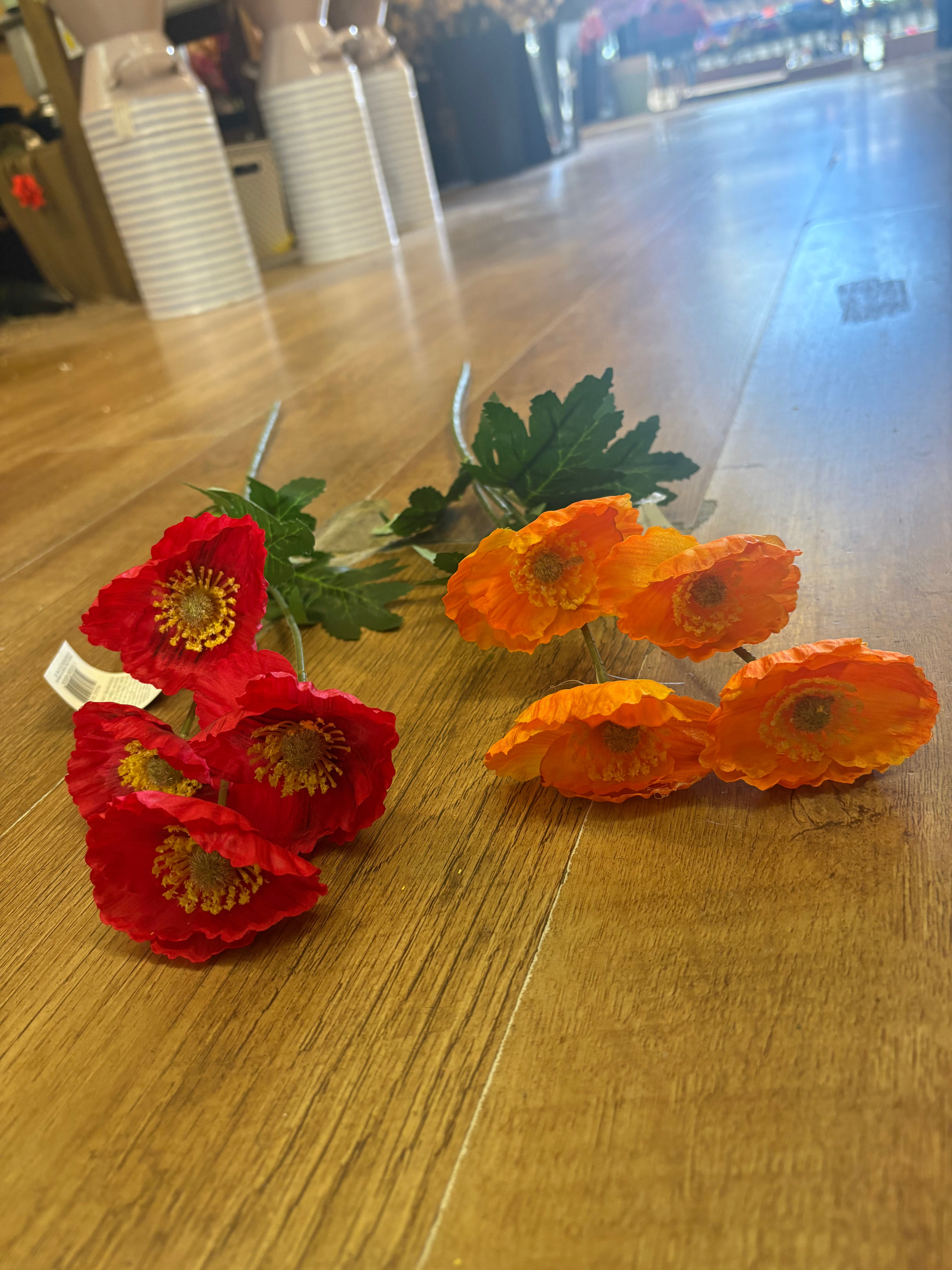 59cm poppy stem - 2 colours available