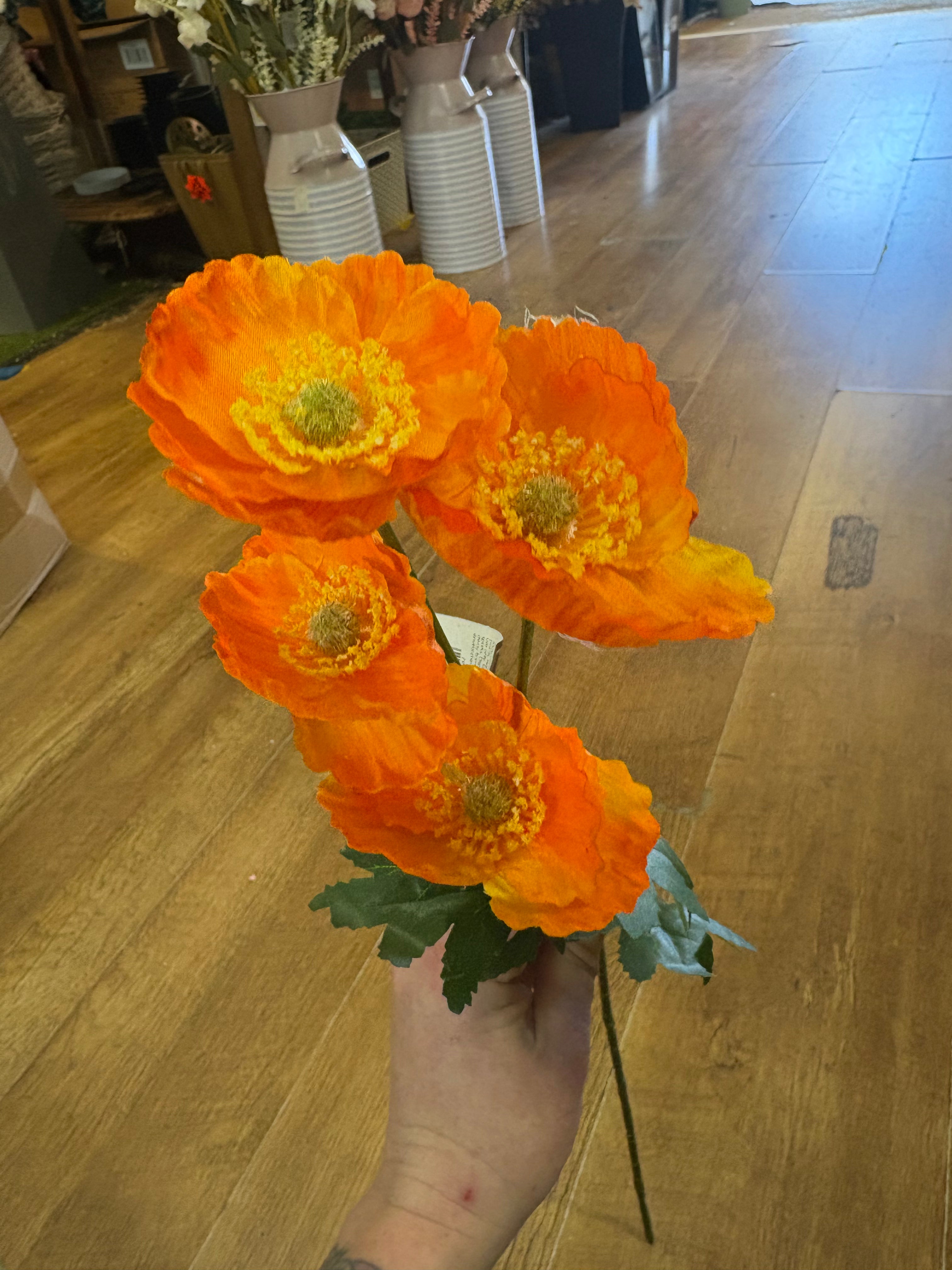 59cm poppy stem - 2 colours available