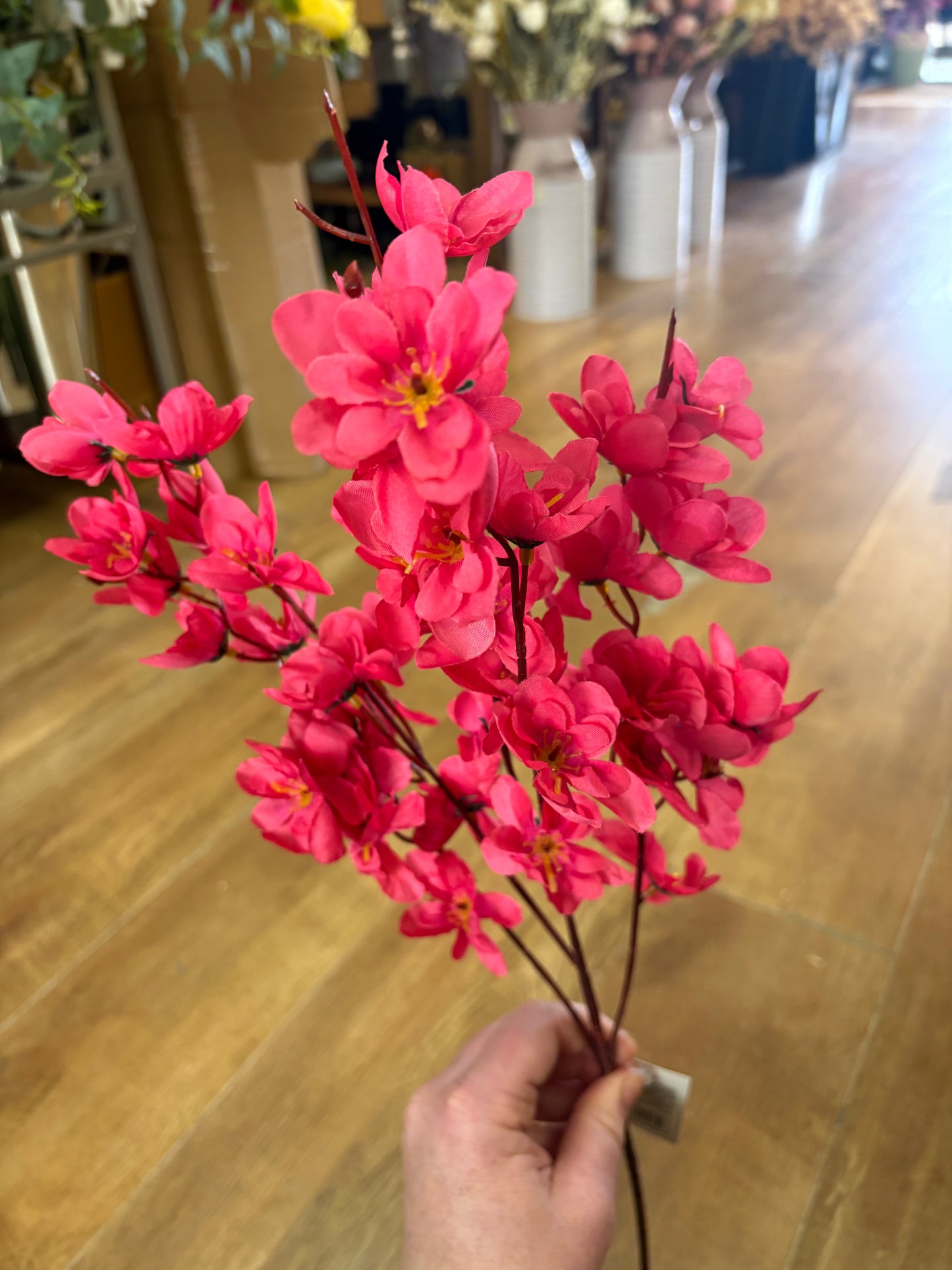 62cm fuchsia blossom branch