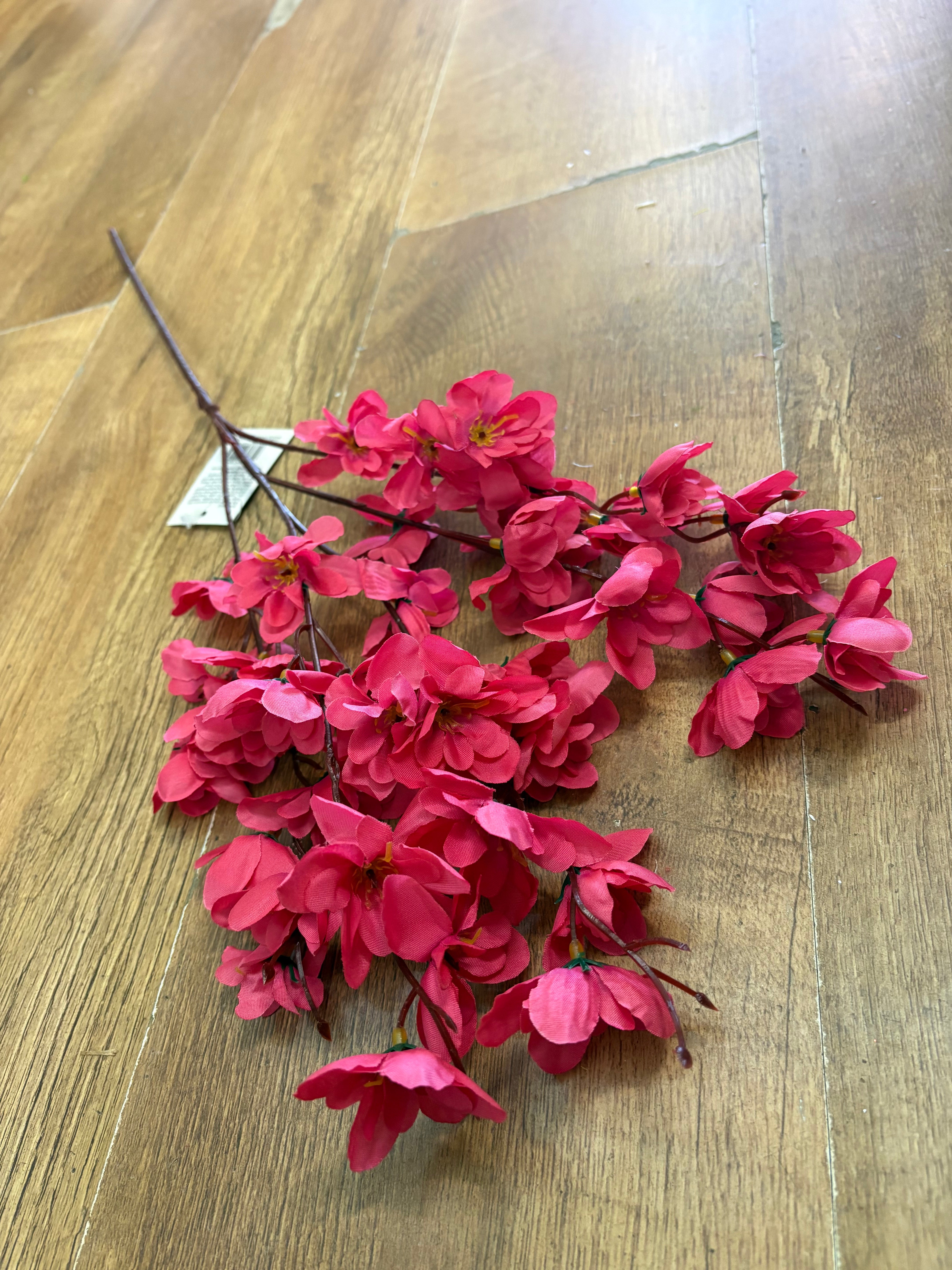 62cm fuchsia blossom branch