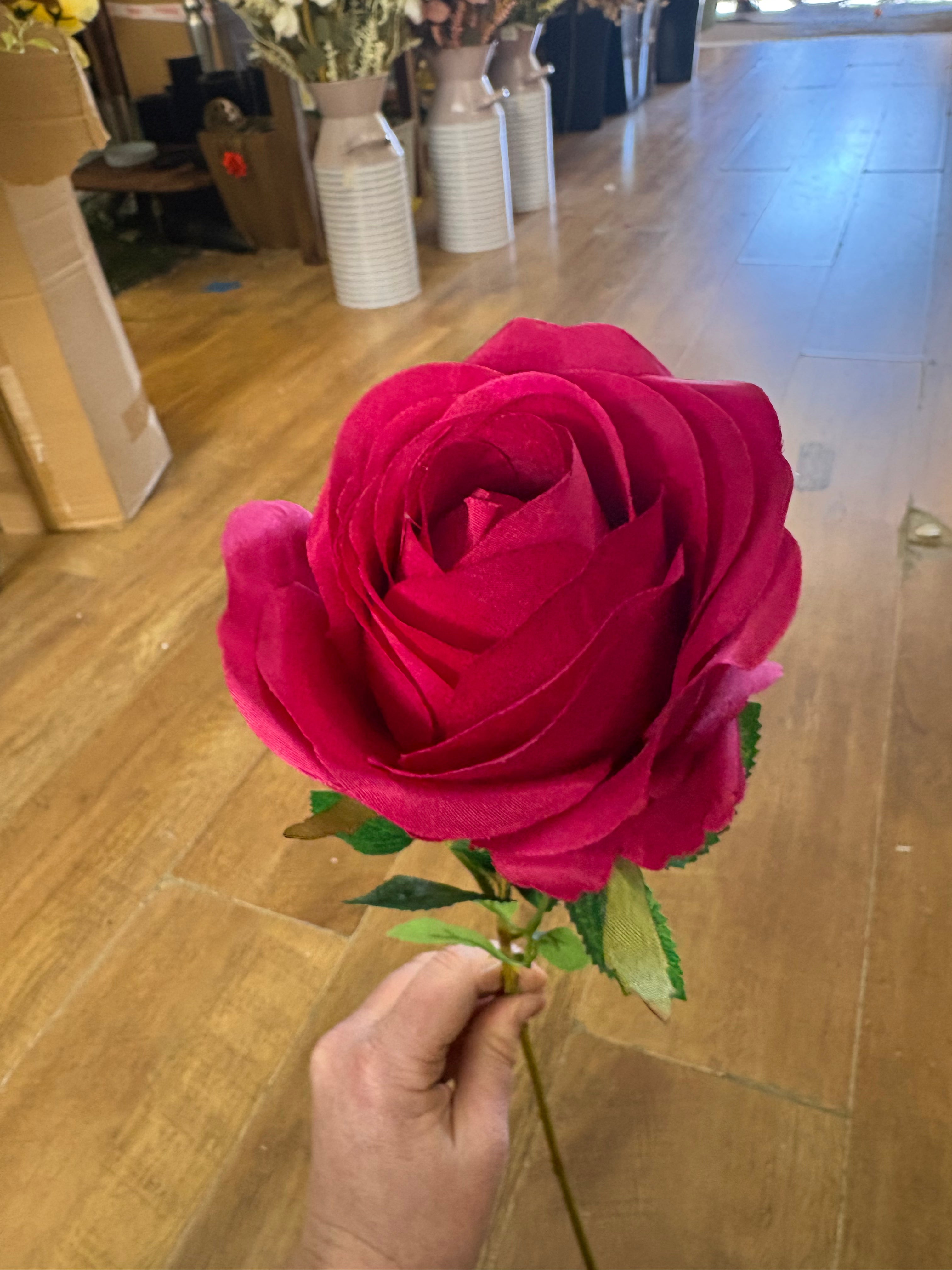 Hot pink single harper rose