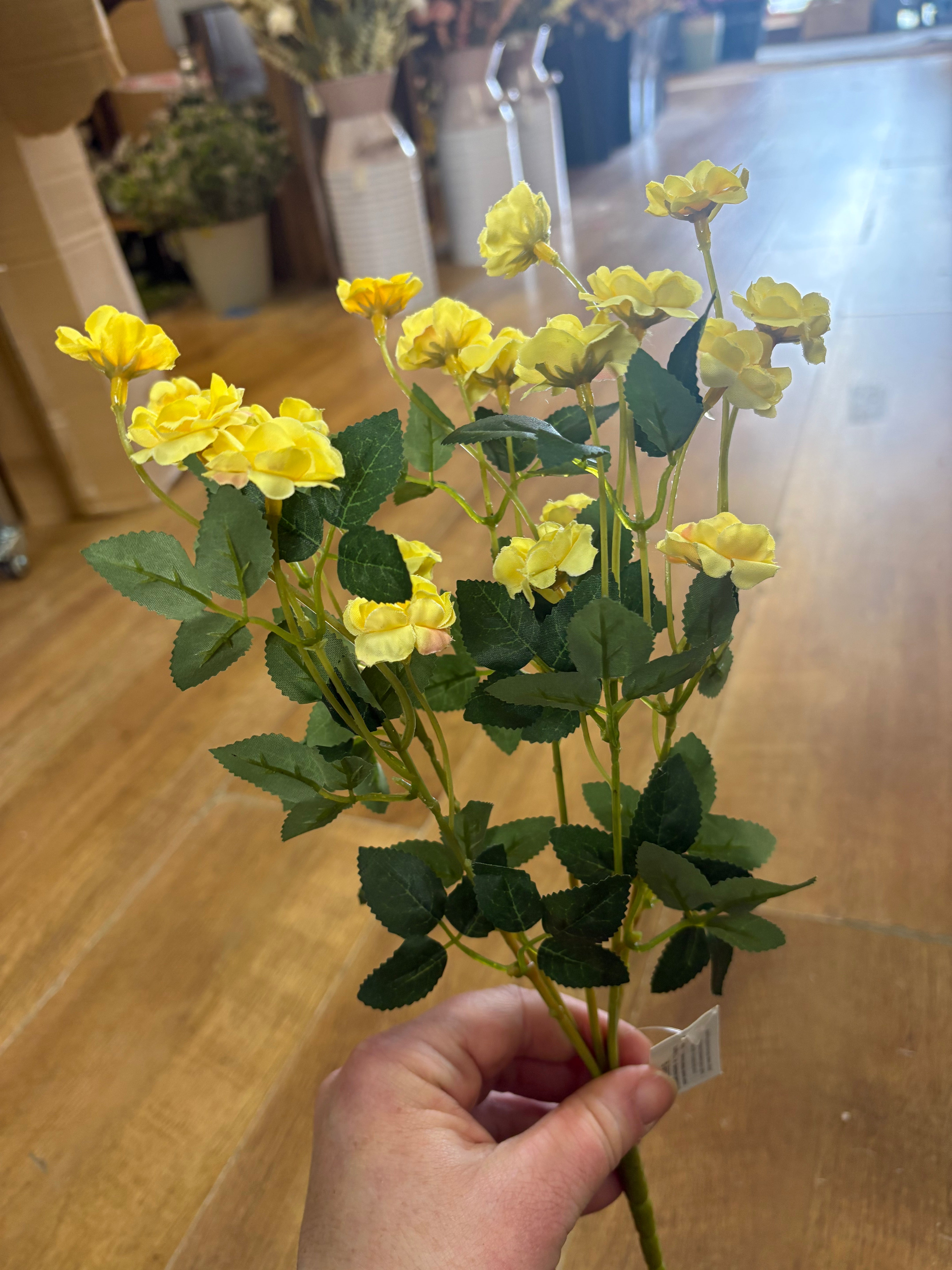 Yellow ruffled buttercup bunch