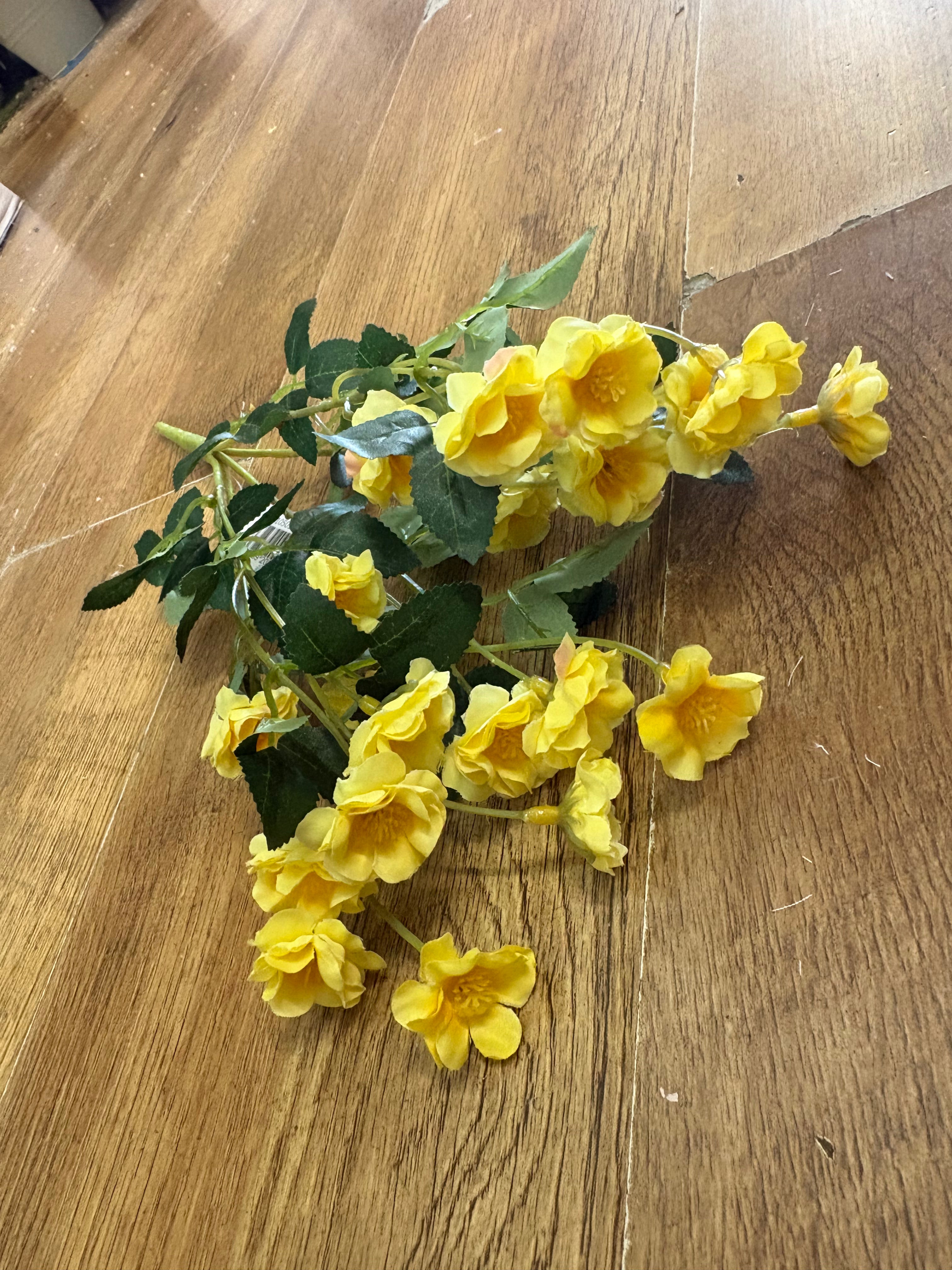 Yellow ruffled buttercup bunch
