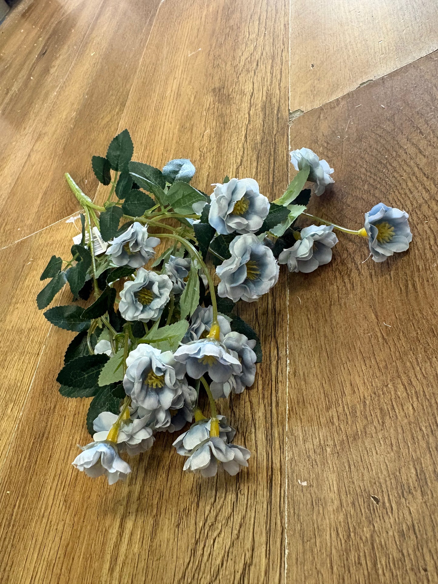 Pale blue ruffled buttercup bunch