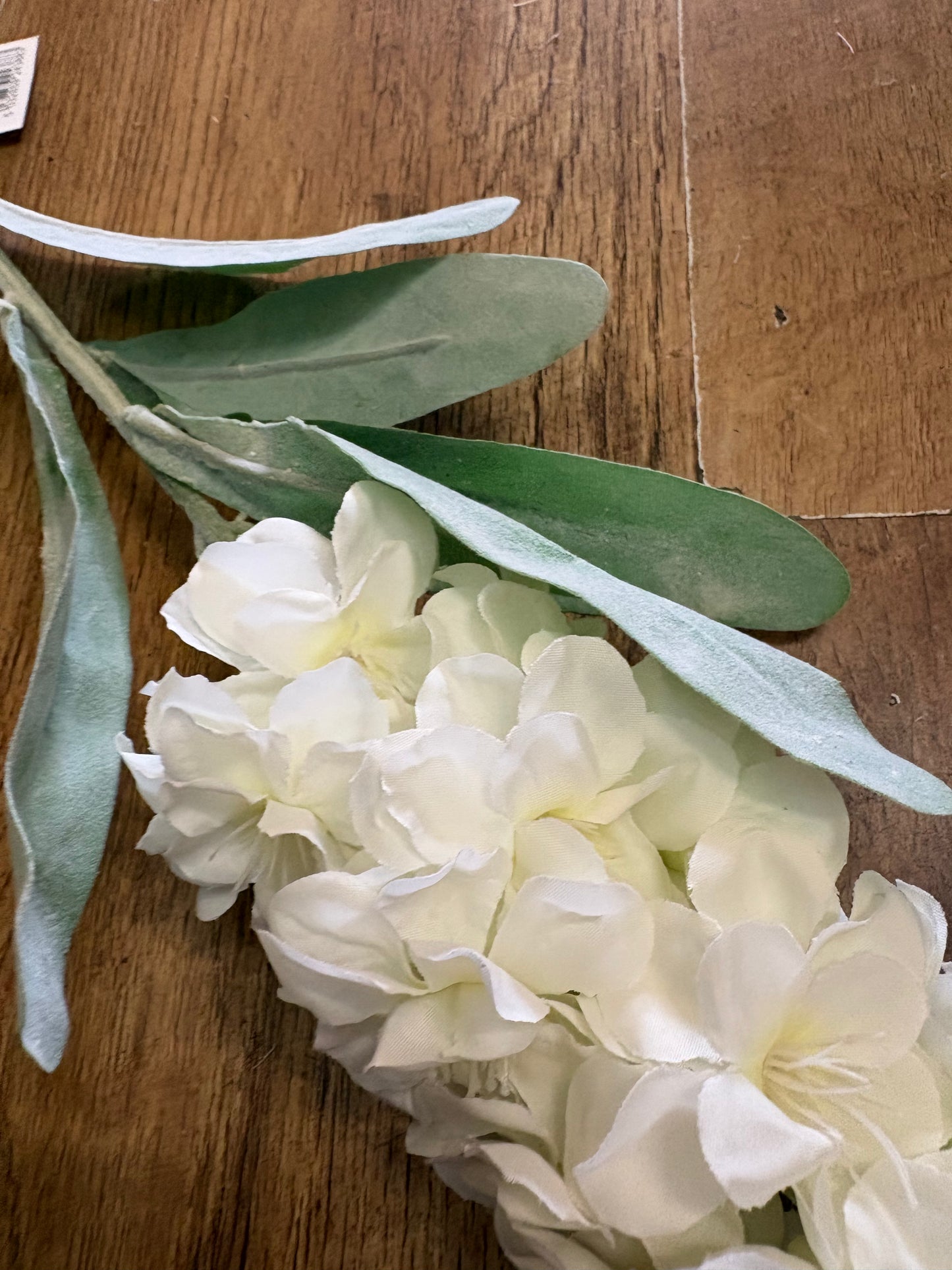 82cm tall flocked leaf ivory stock flower