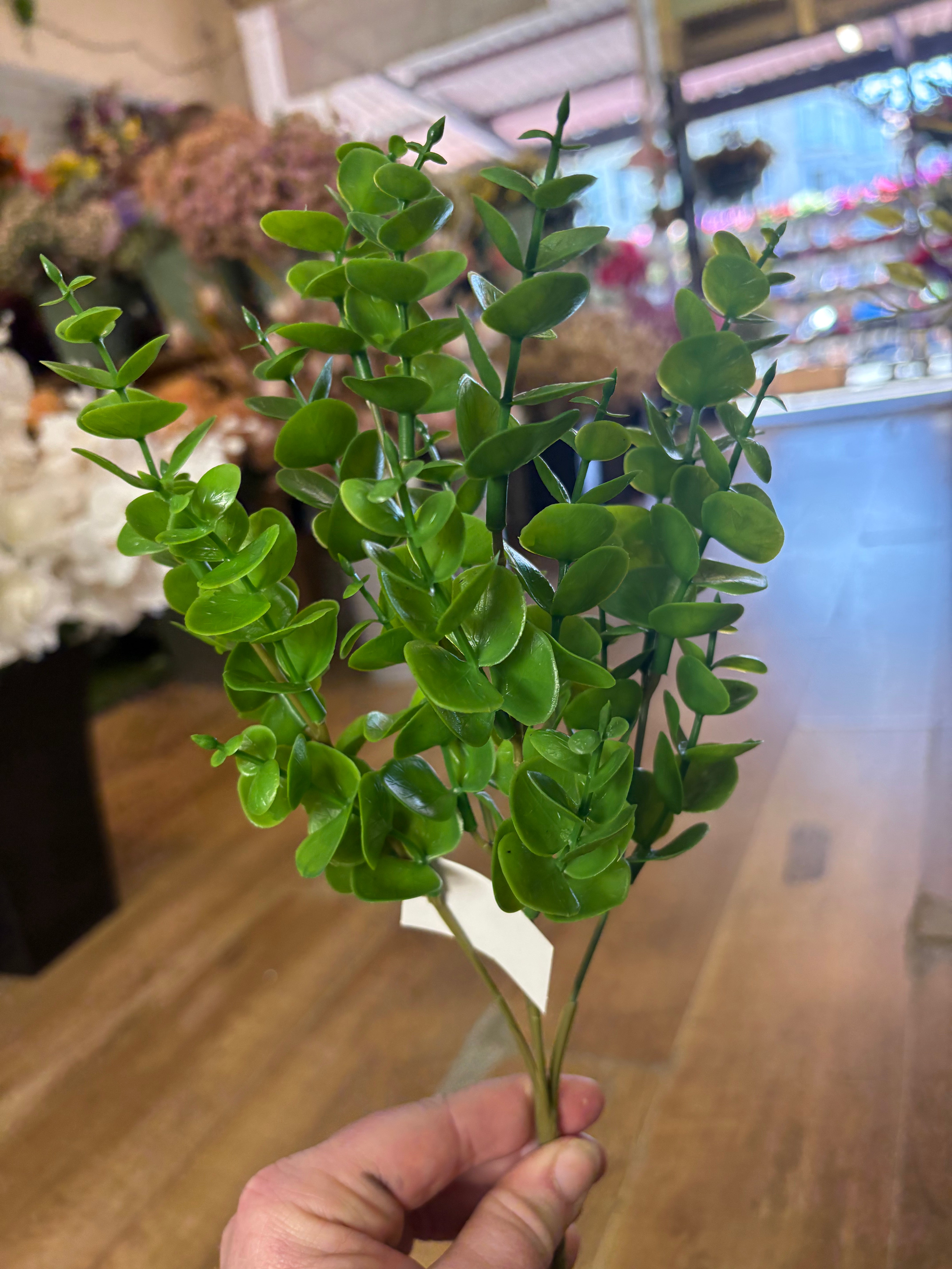 Plastic eucalyptus bunch