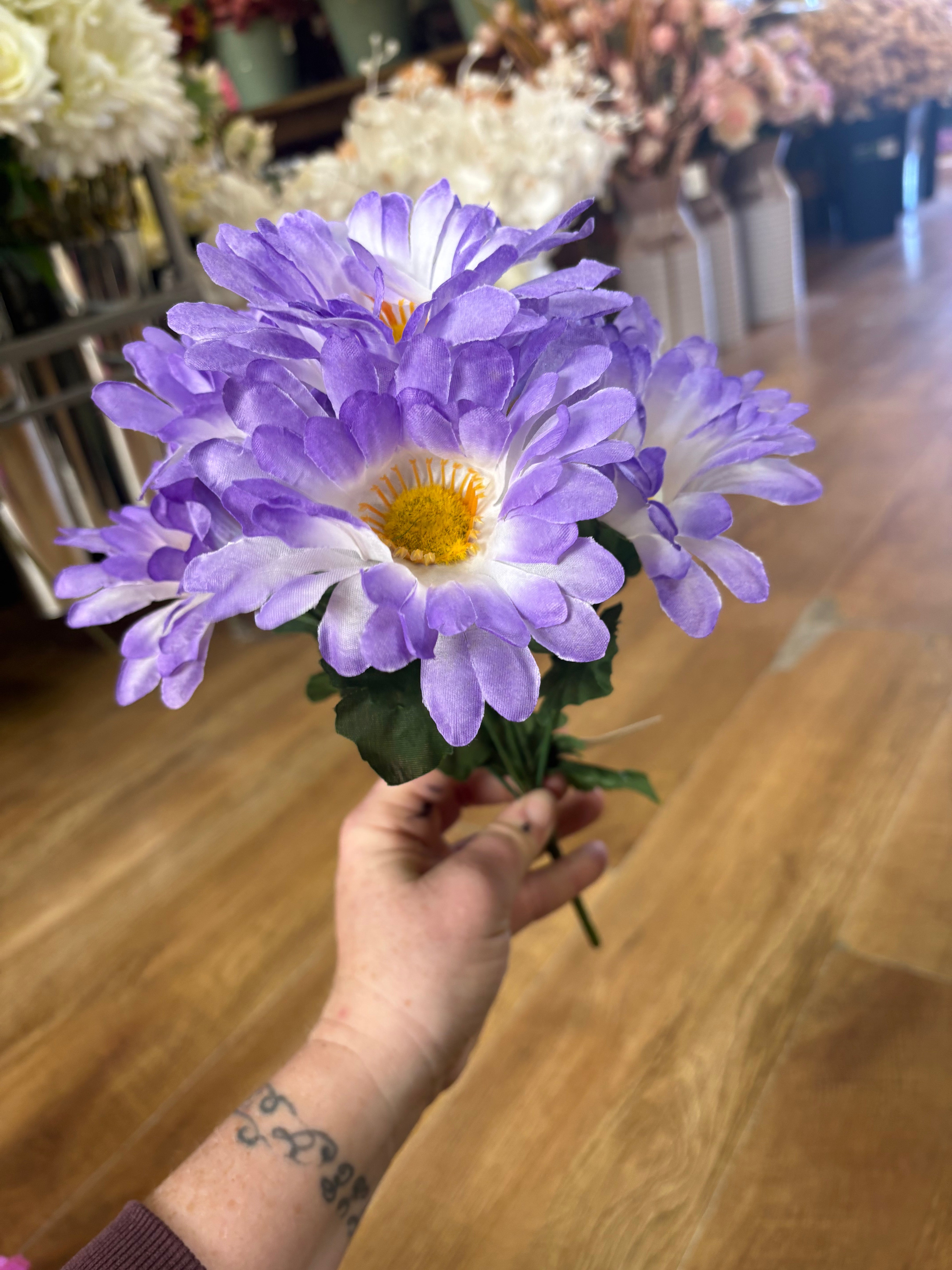 Large gerbera daisy bunch - 4 colours available