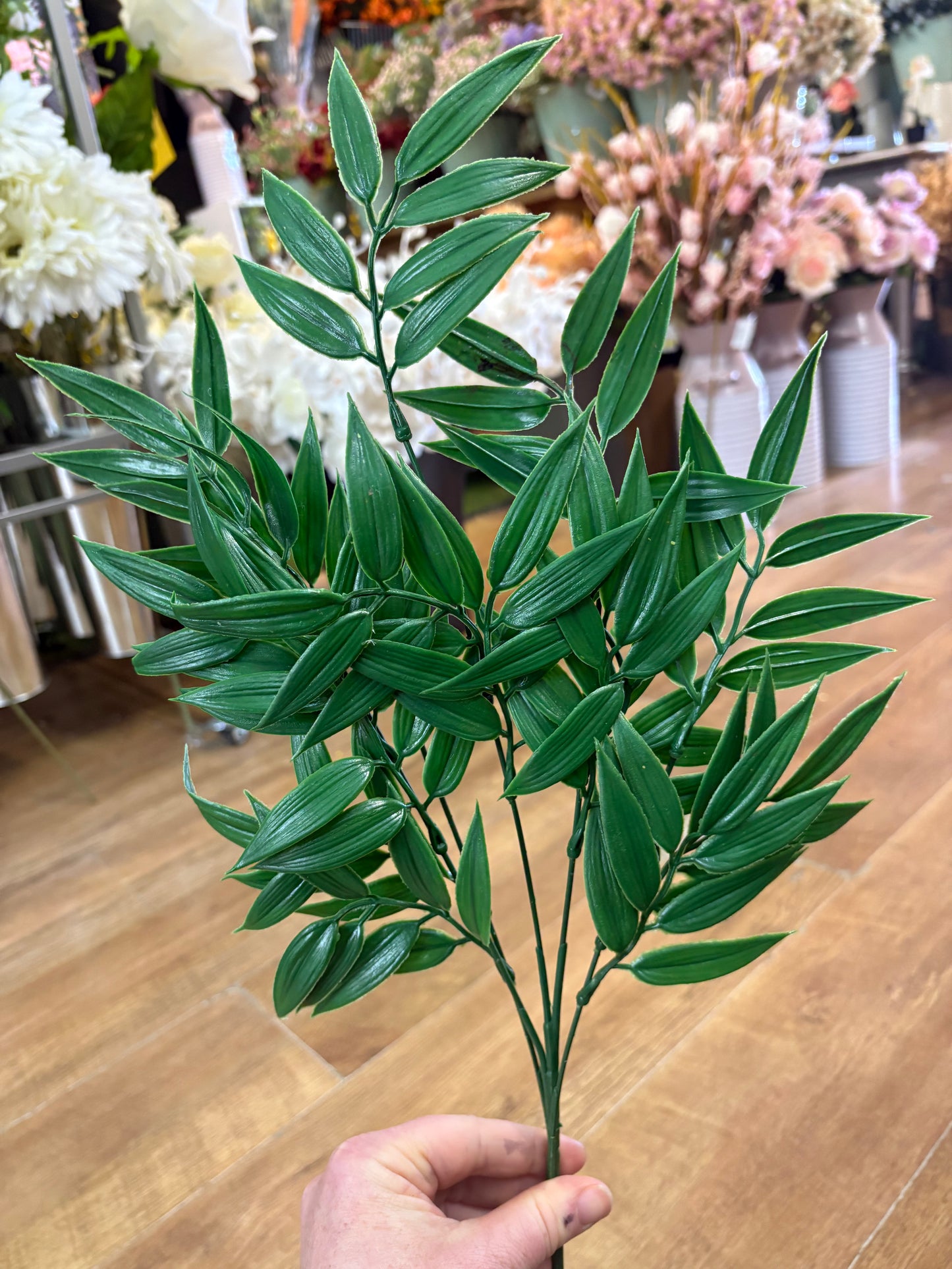 Long stem plastic greenery - 2 colours available