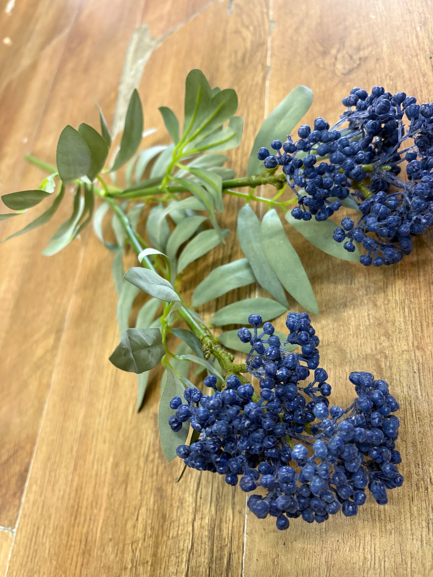 62cm tall blue premium elderberry spray