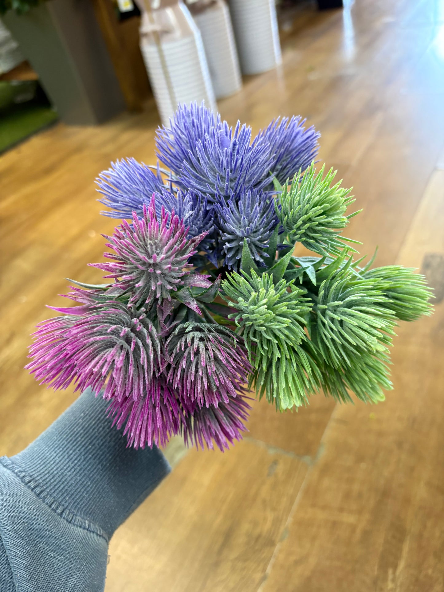Tropic Thistle Stem (6 heads on a stem) - 3 colours available