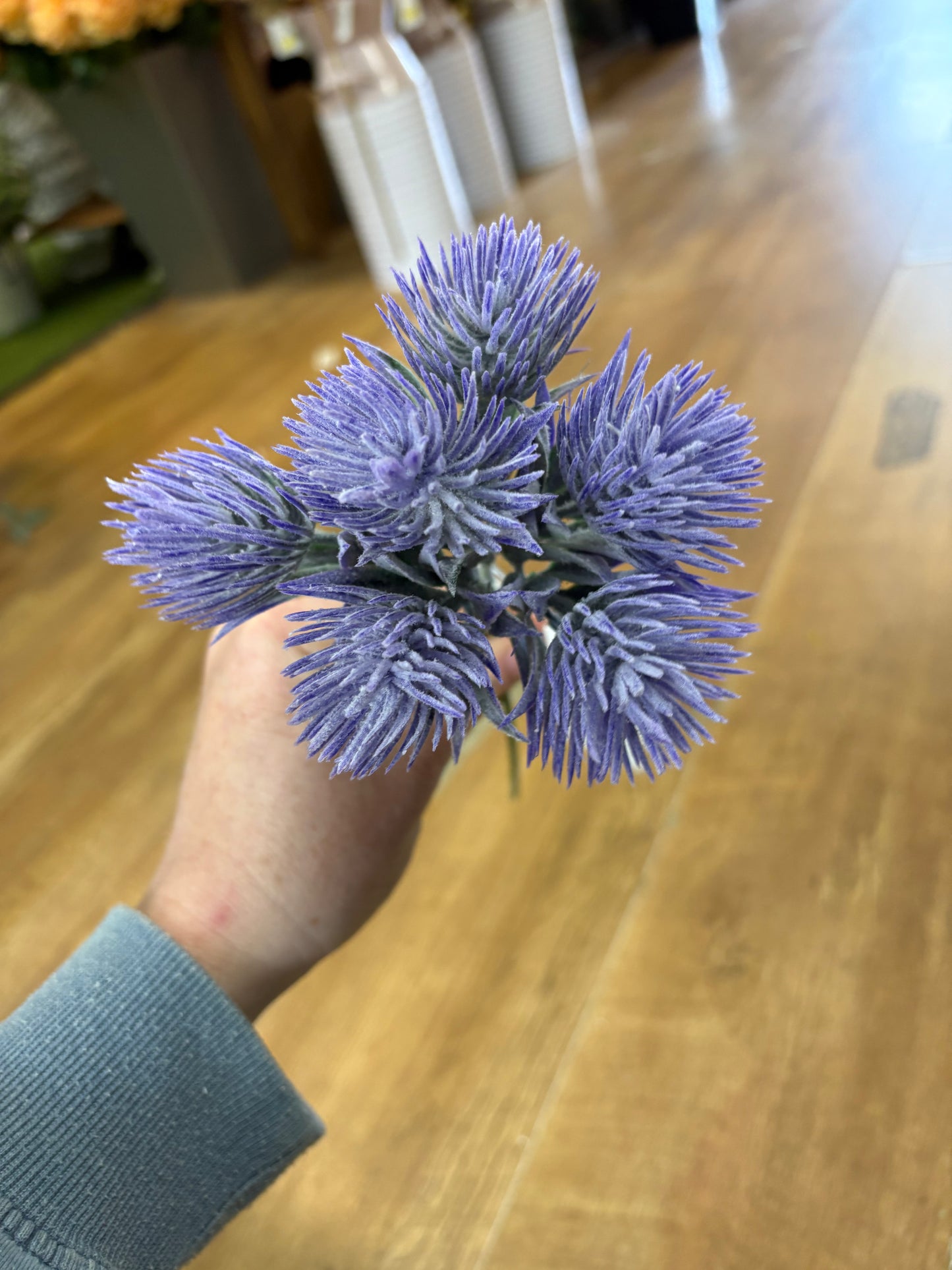 Tropic Thistle Stem (6 heads on a stem) - 3 colours available