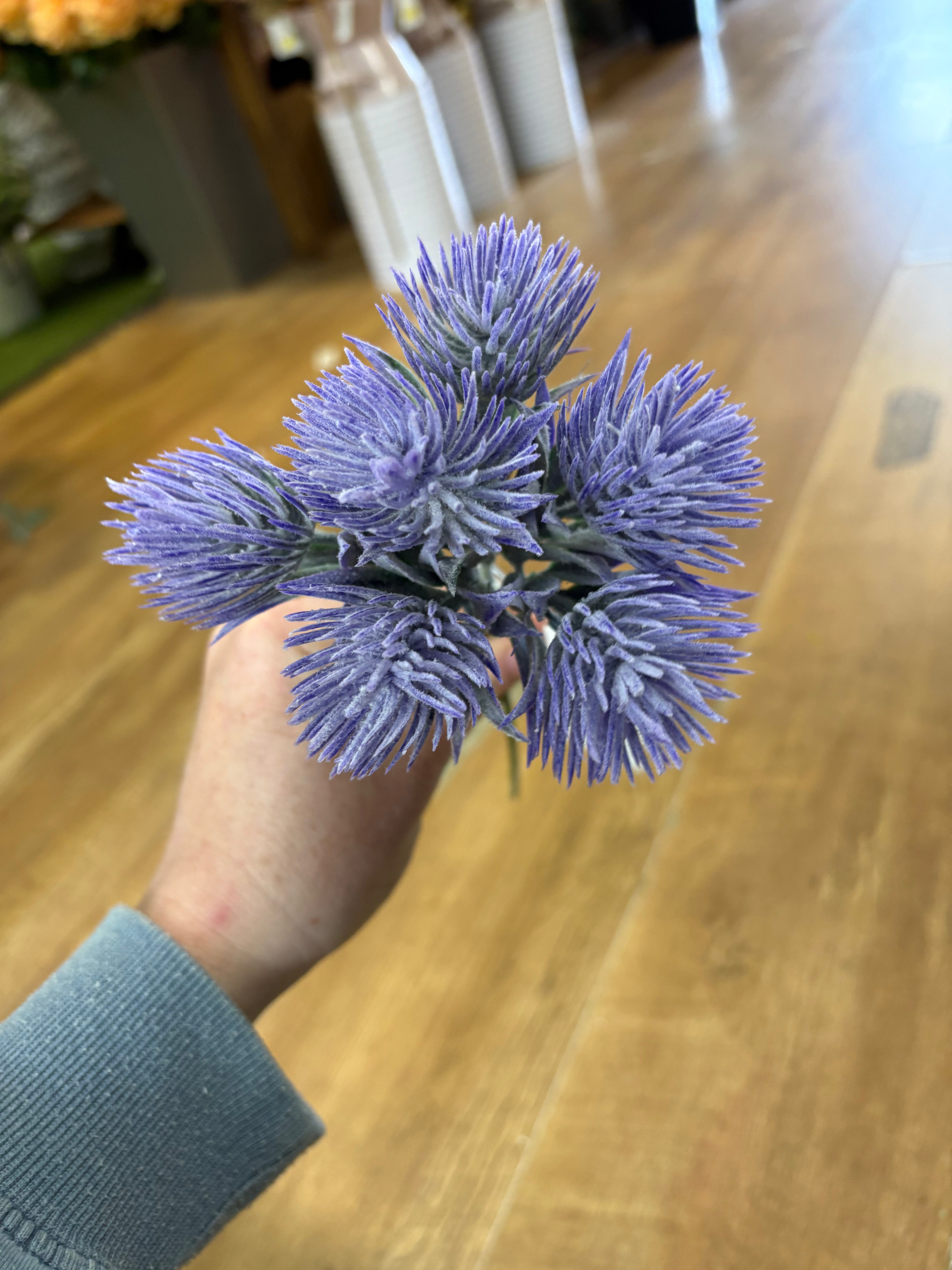 Tropic Thistle Stem (6 heads on a stem) - 3 colours available