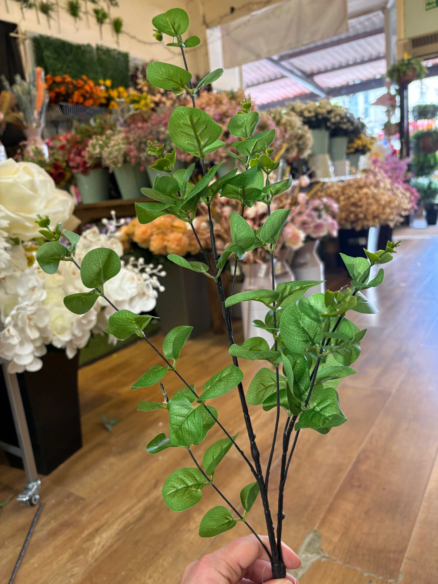 91cm long stem eucalyptus spray - 2 colours available