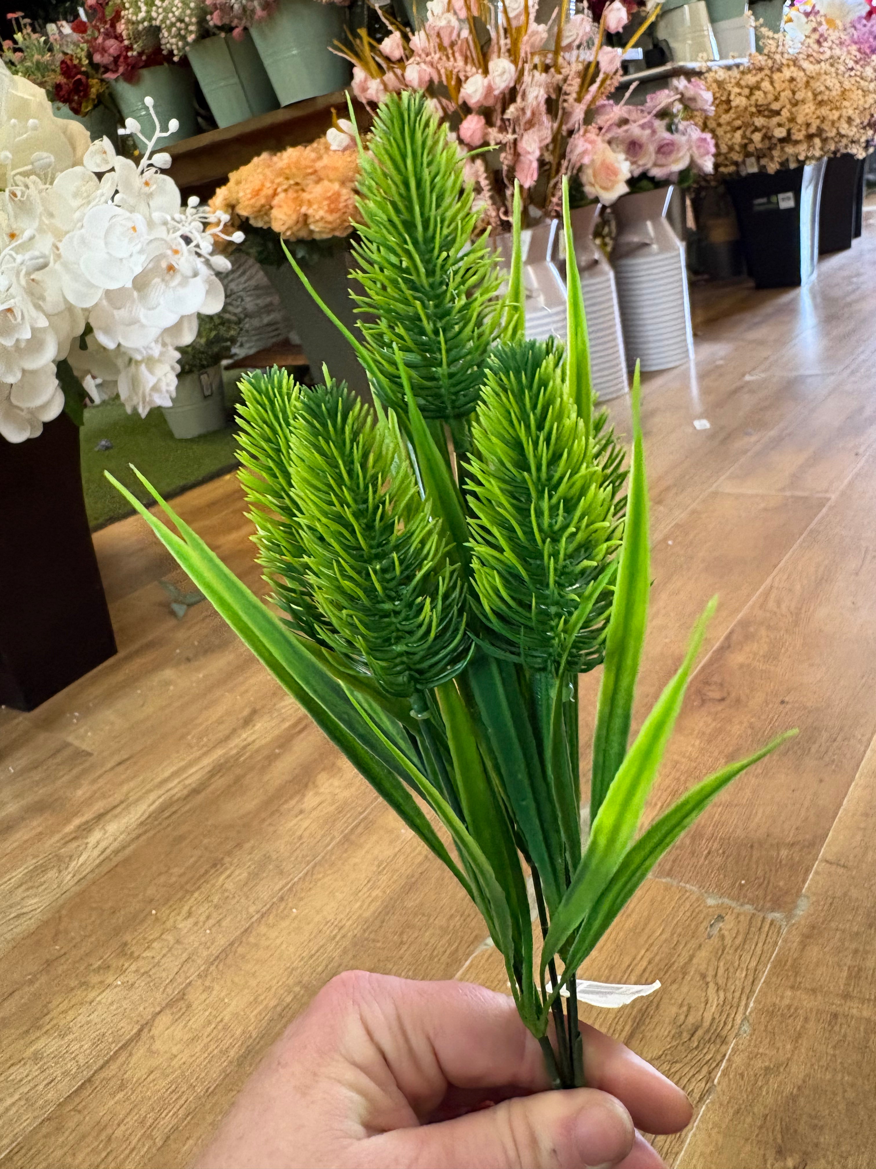 Plastic foxtail bush - 4 colours available