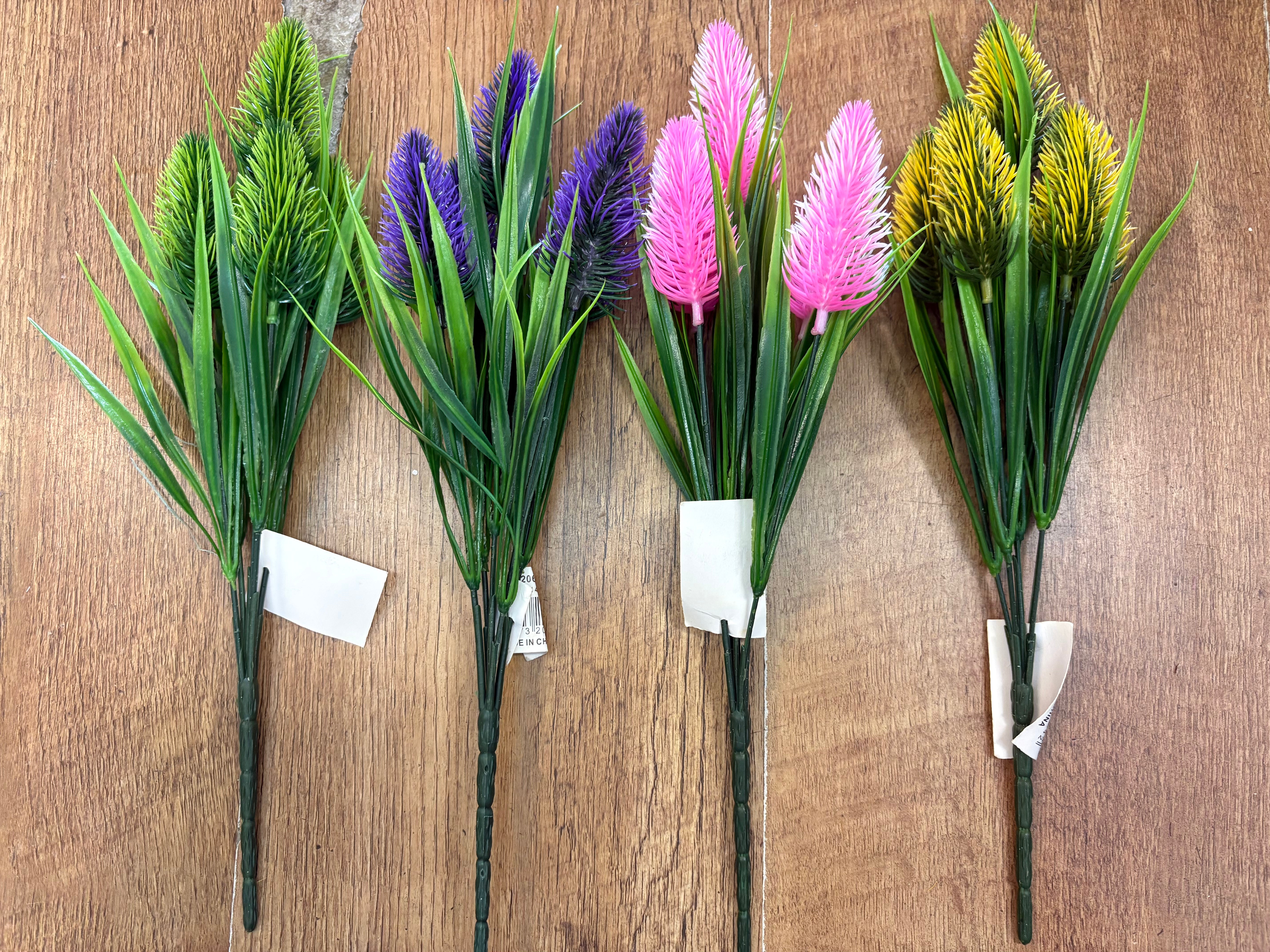 Plastic foxtail bush - 4 colours available