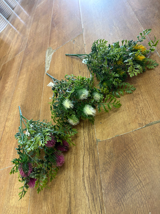Thistle and foliage bunch - 3 colours available