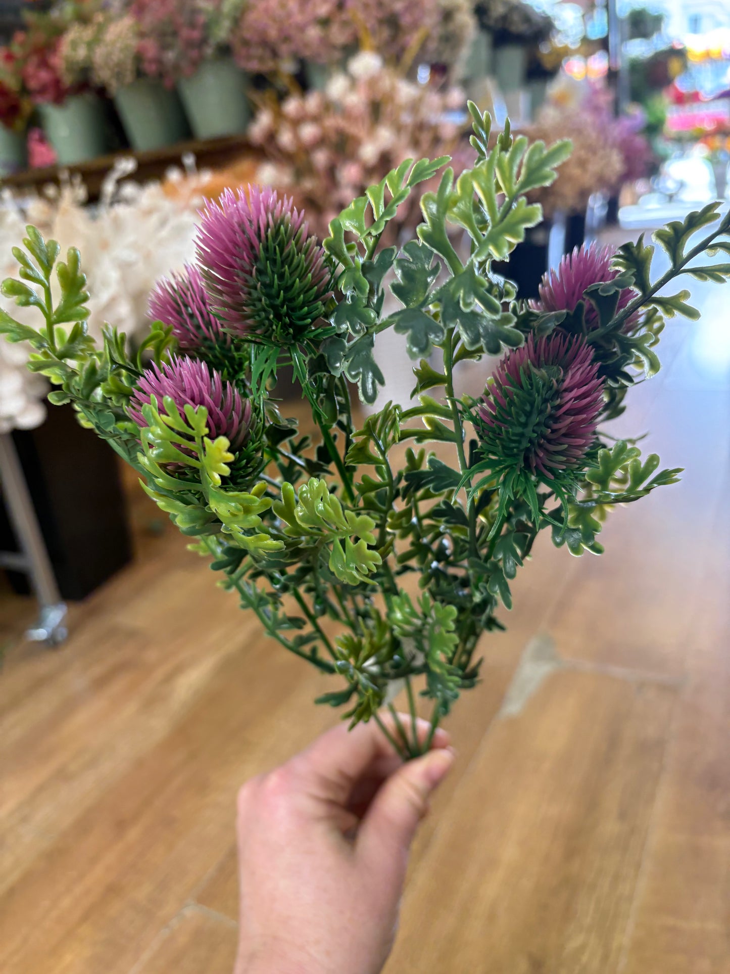 Thistle and foliage bunch - 3 colours available