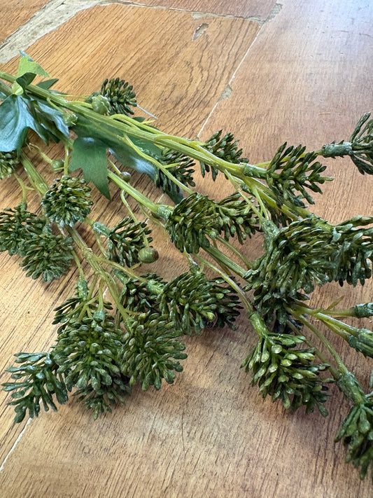 84cm tall green fire bud spray (buds 2cm)