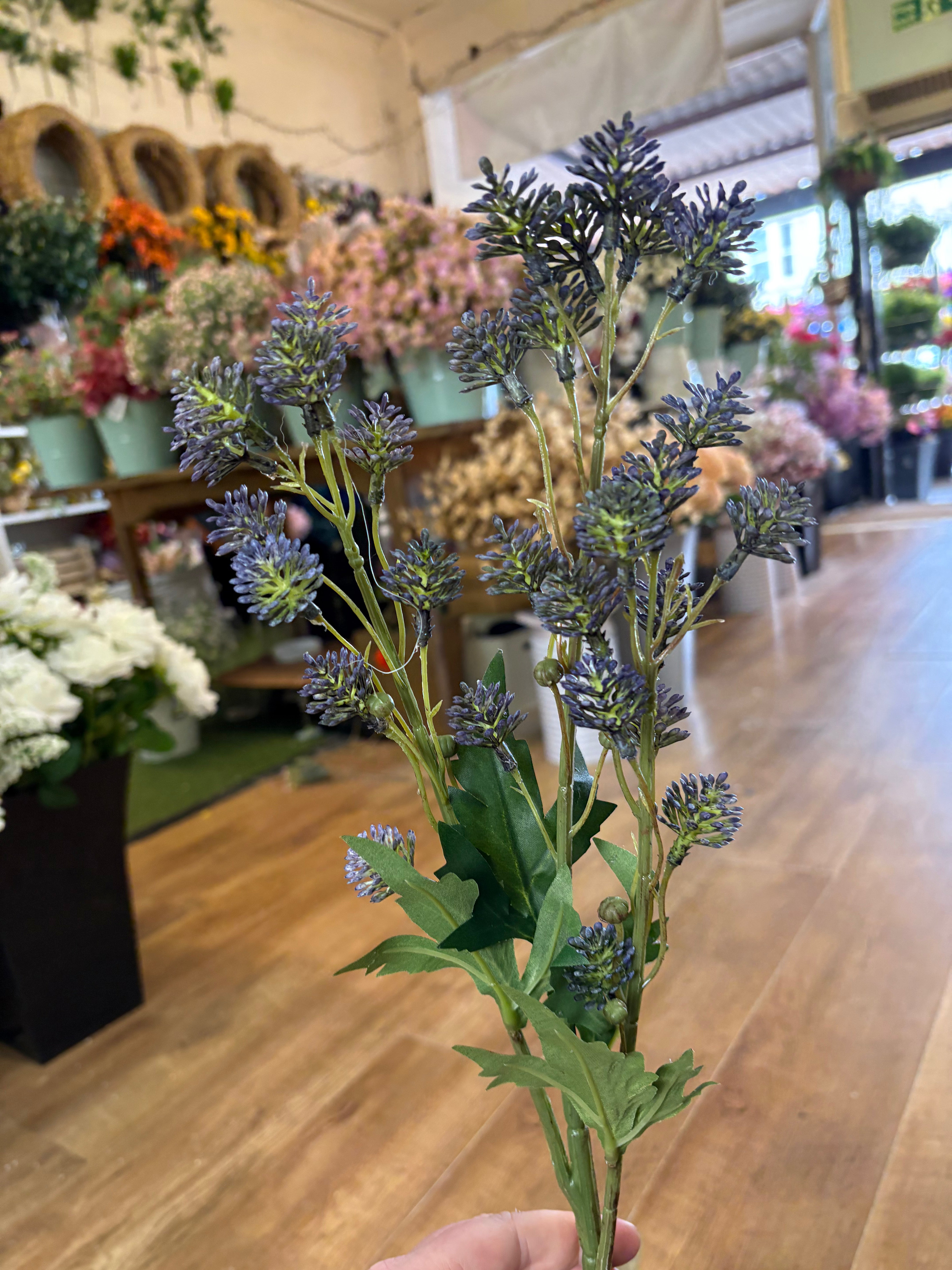 84cm tall blue fire bud spray (buds 2cm)