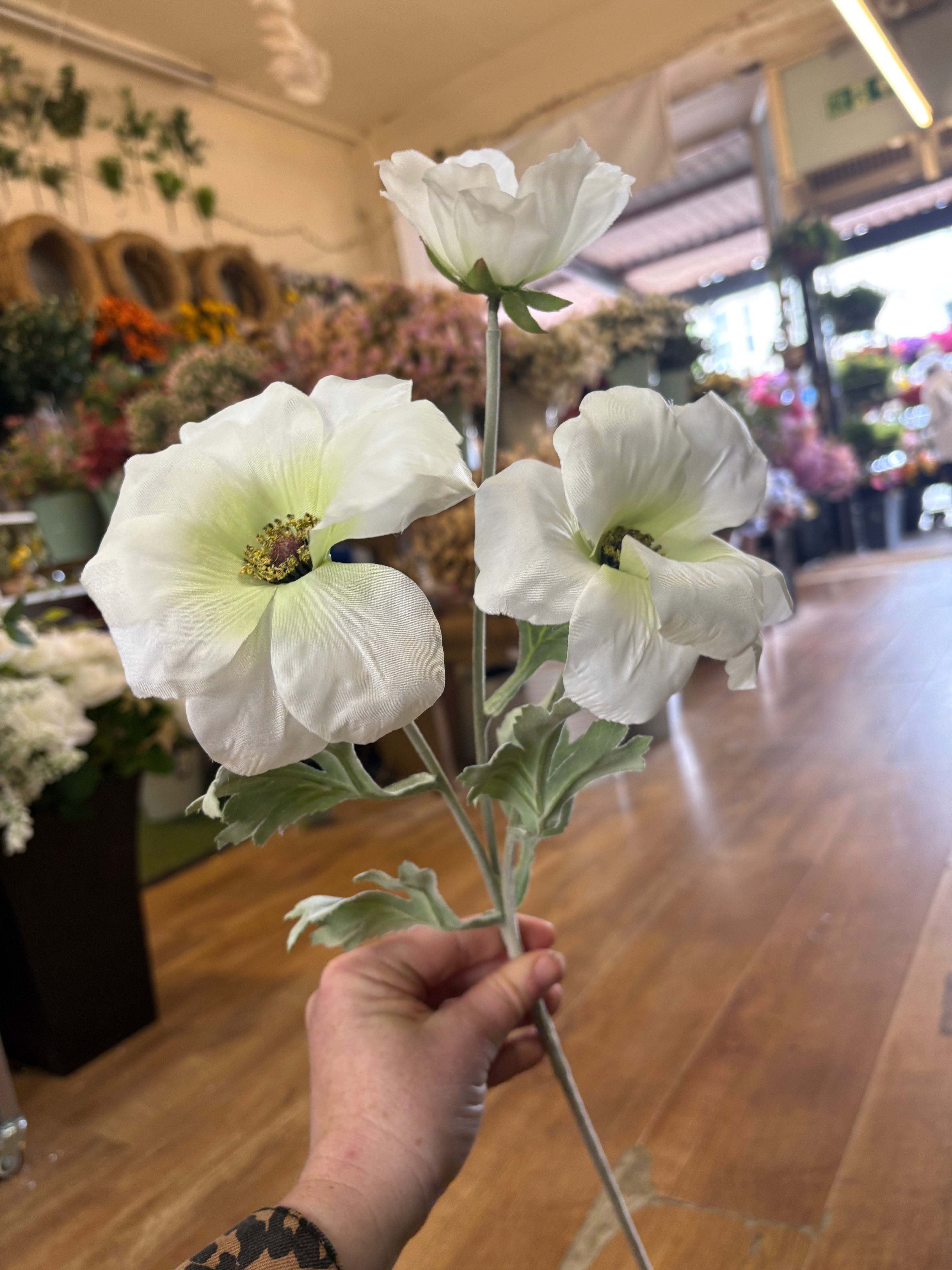 Long stem Ivory trumpet valentina spray