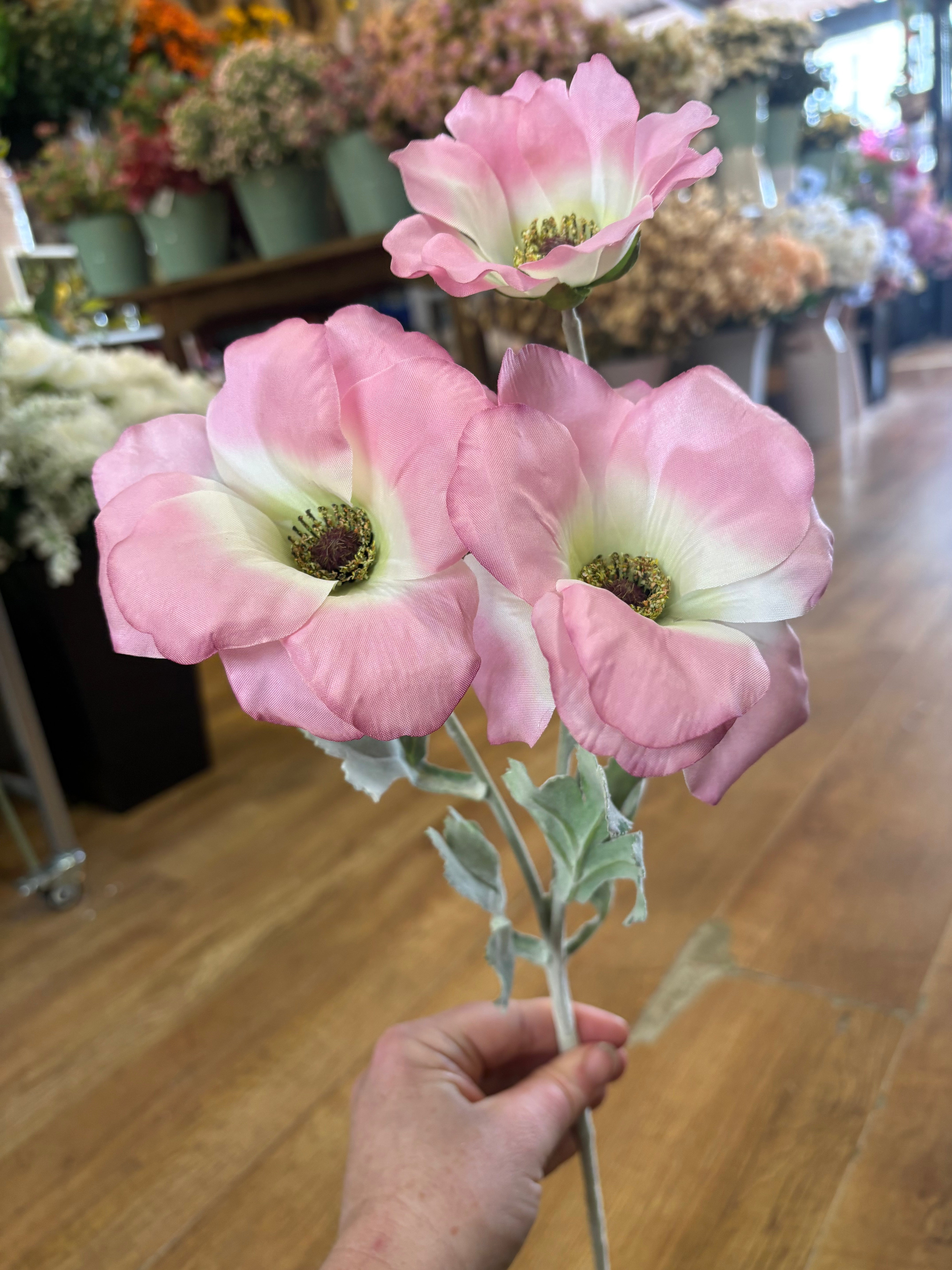 Long stem pink trumpet Valentina spray