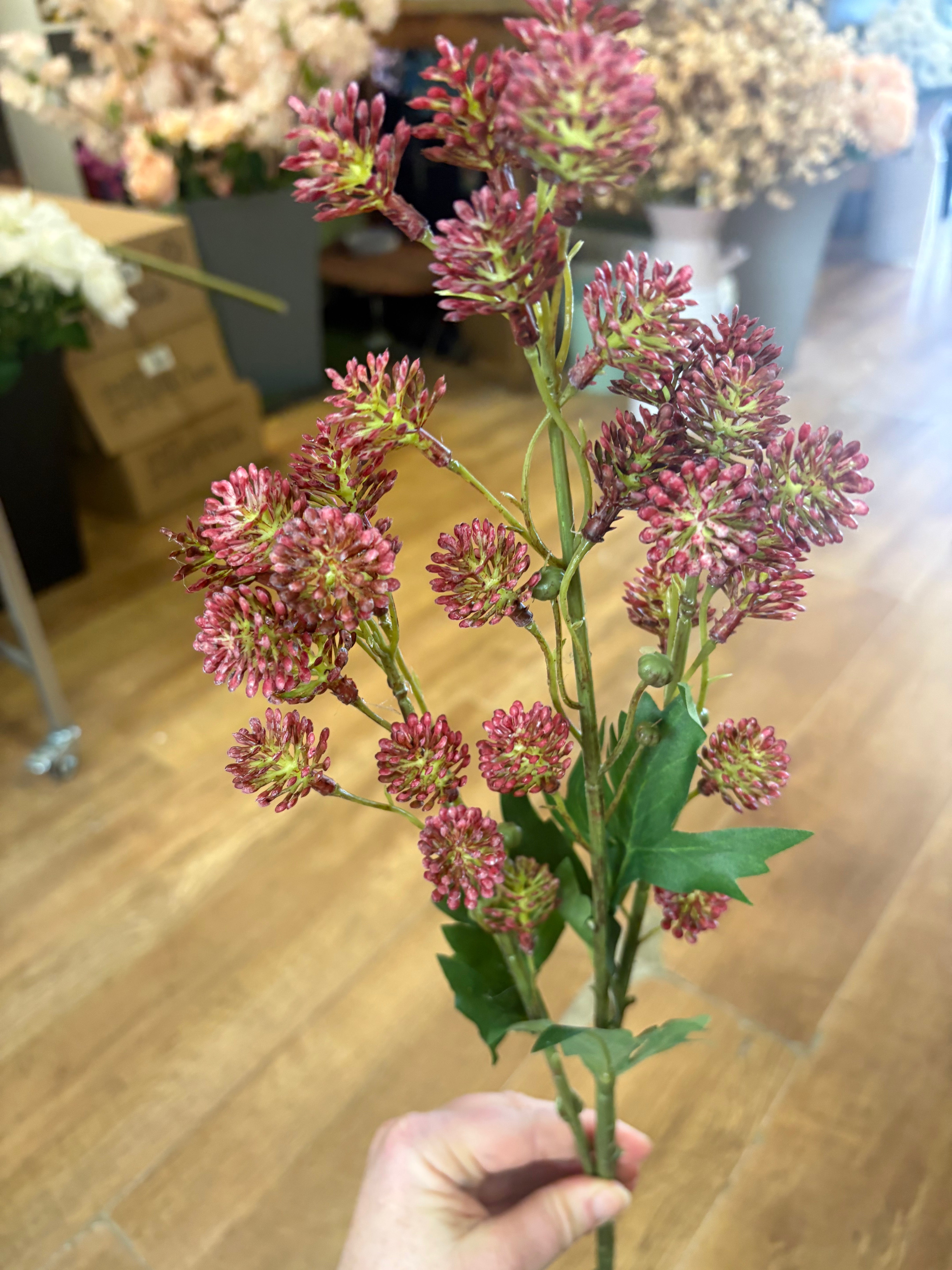 84cm tall wine fire bud spray (buds 2cm)