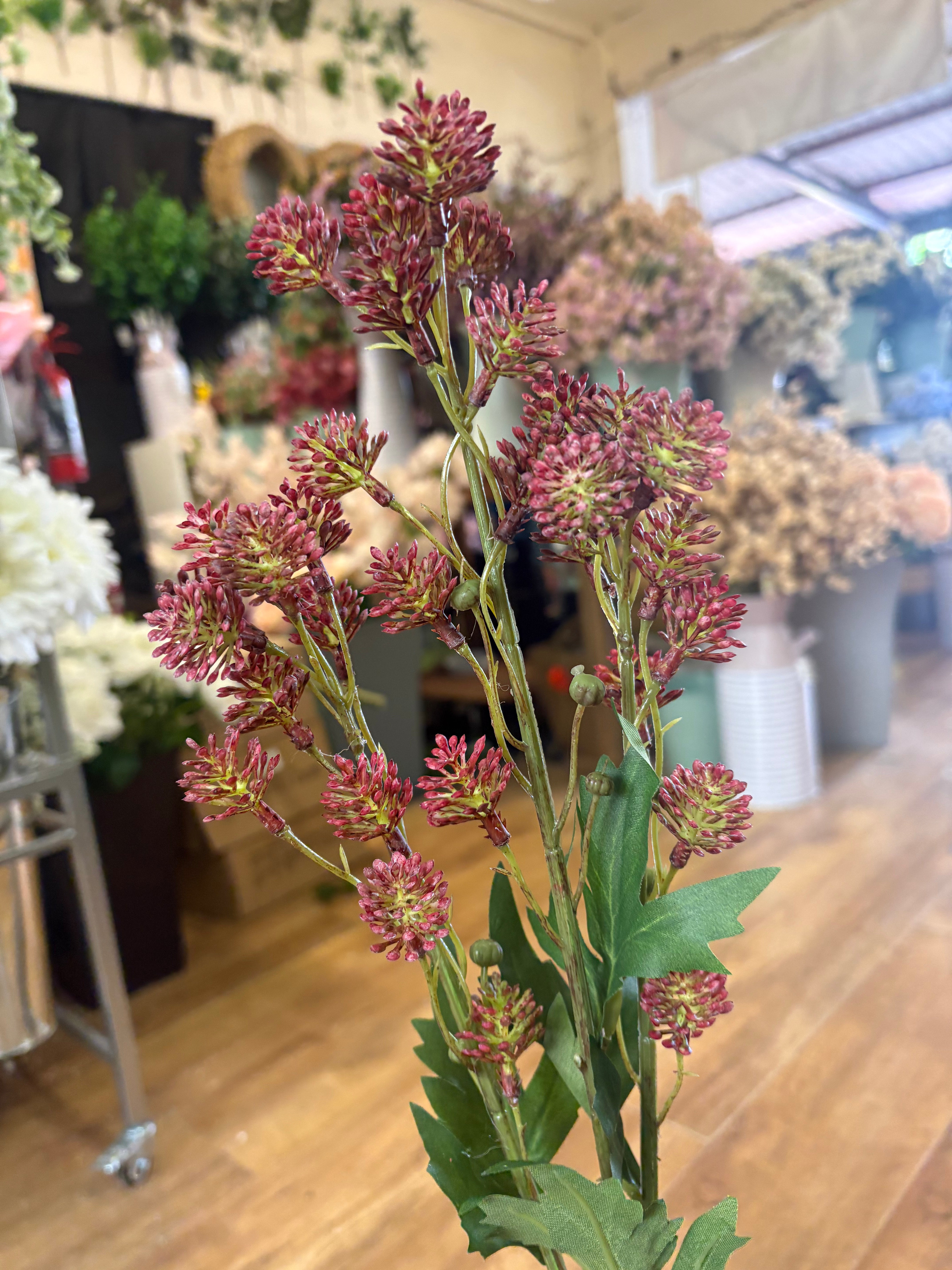 84cm tall wine fire bud spray (buds 2cm)
