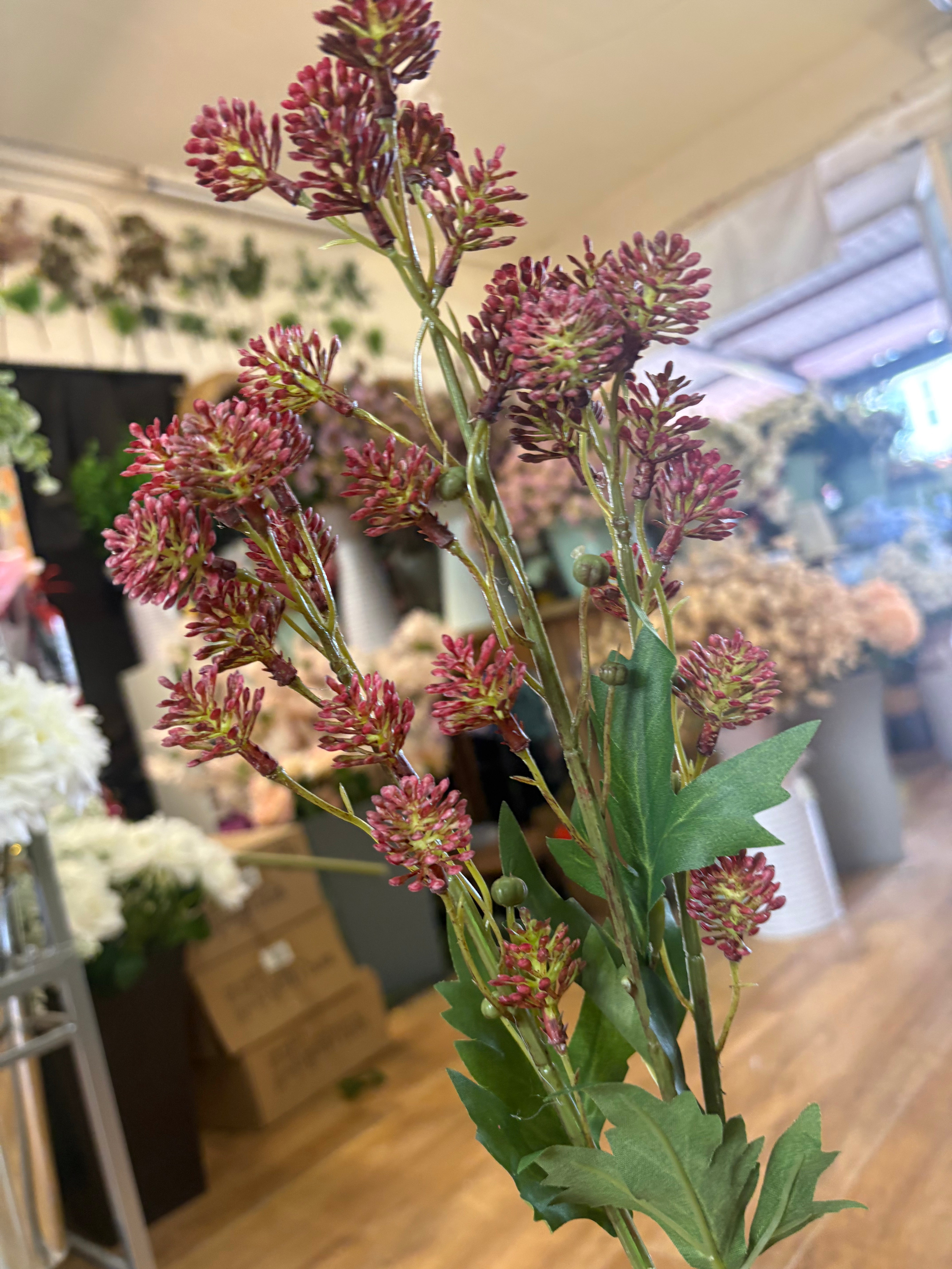 84cm tall wine fire bud spray (buds 2cm)