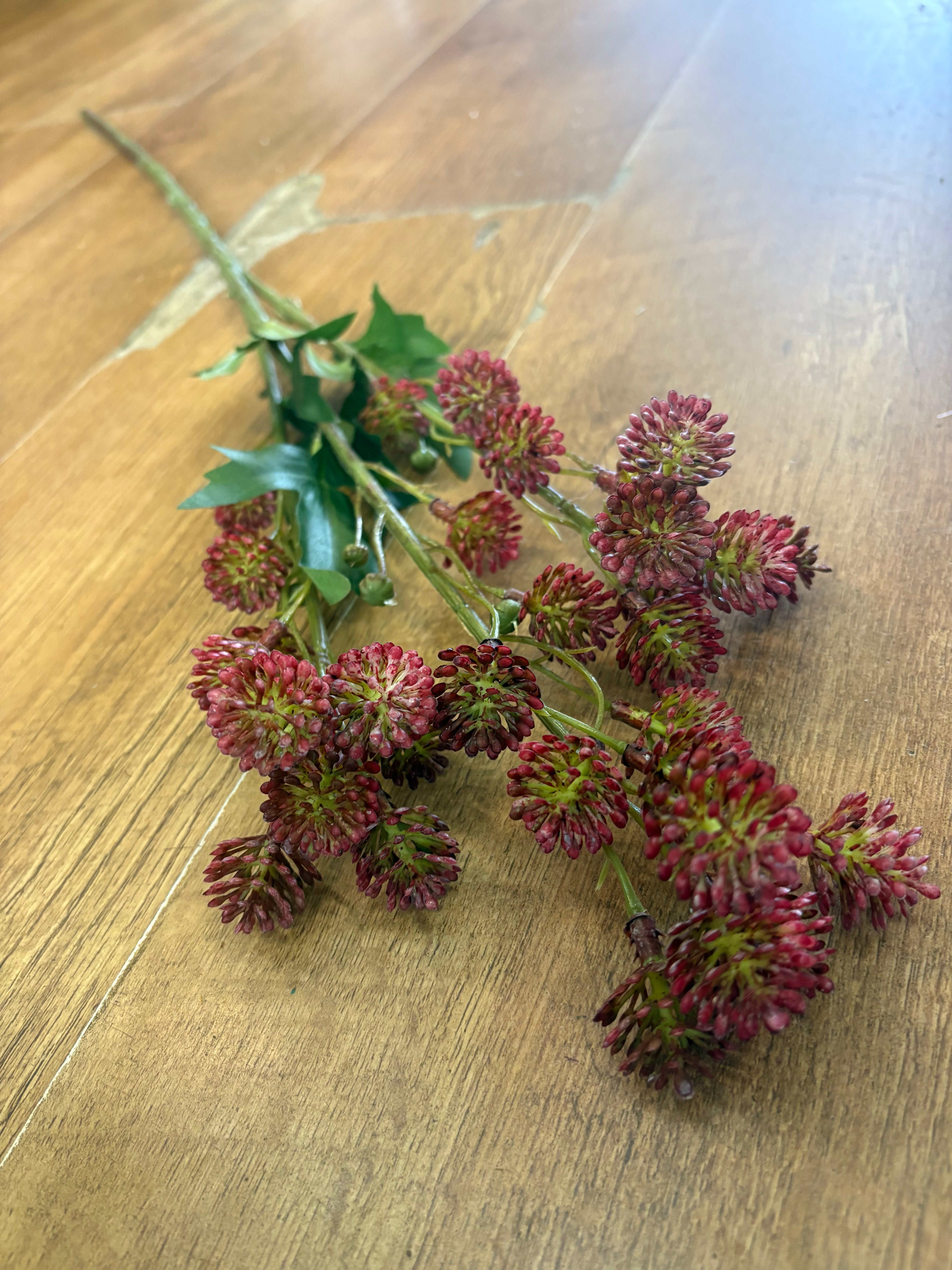 84cm tall wine fire bud spray (buds 2cm)