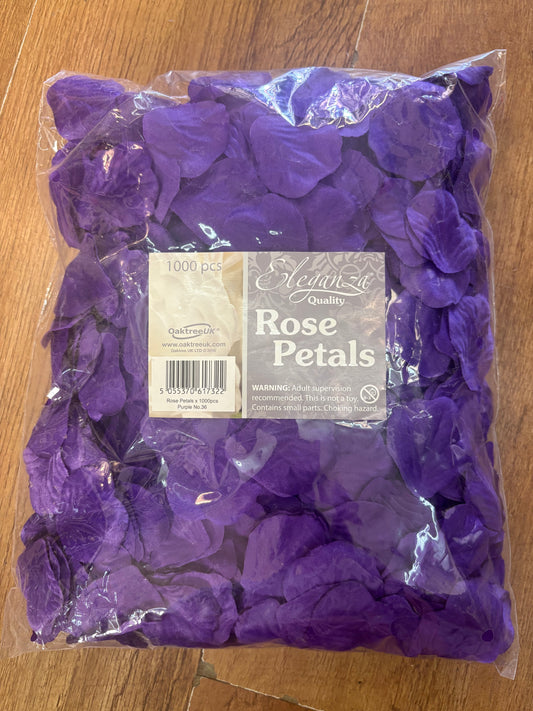 1000 pcs purple rose petals