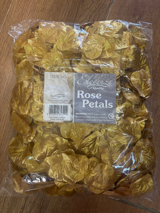 1000 pcs gold rose petals