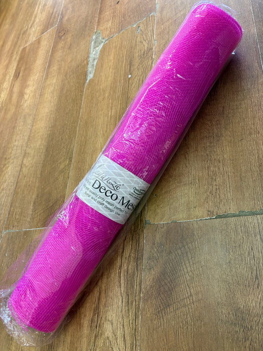 53cm x 9.1m (10 yrds) fuchsia deco mesh