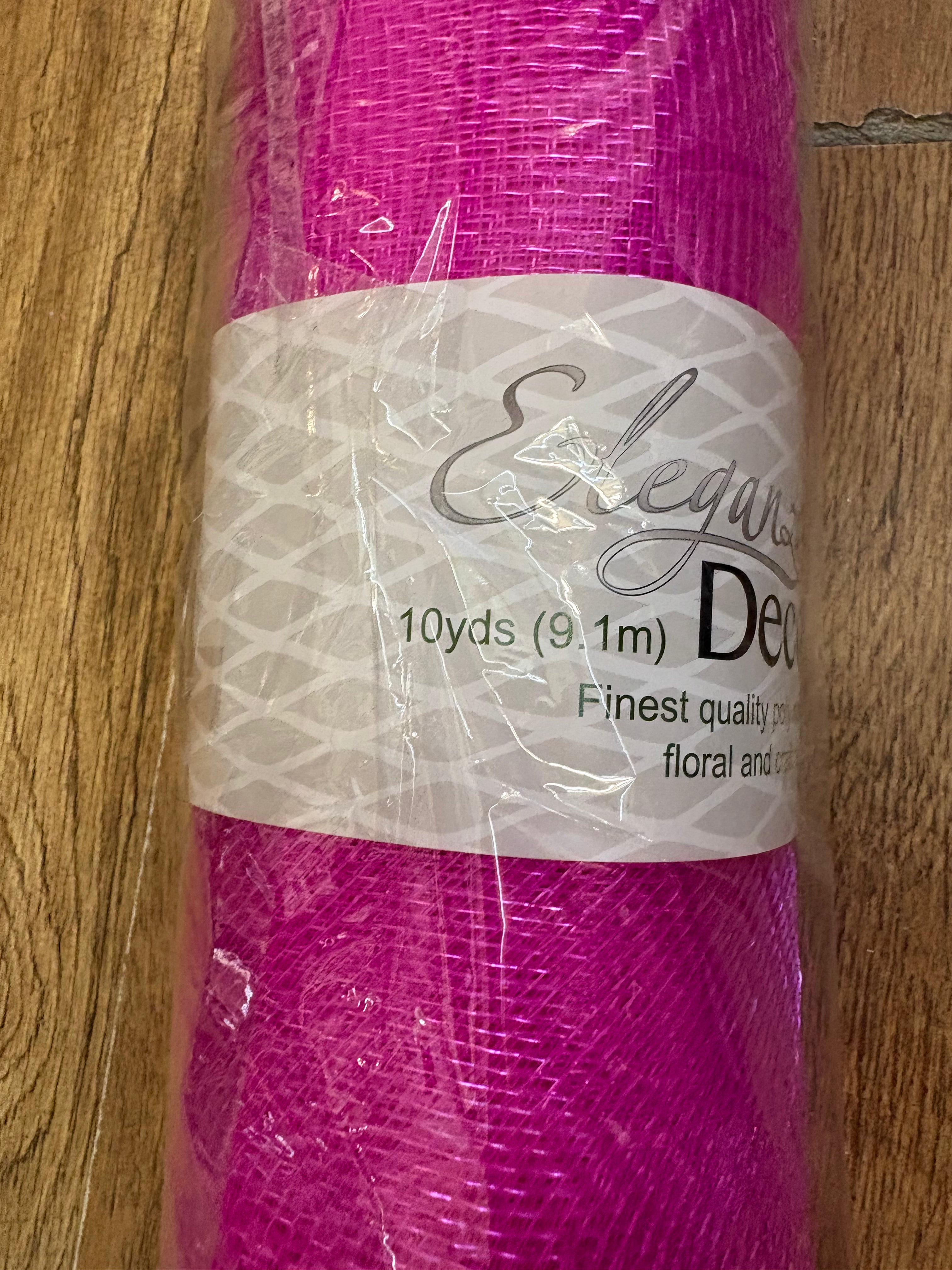 53cm x 9.1m (10 yrds) fuchsia deco mesh