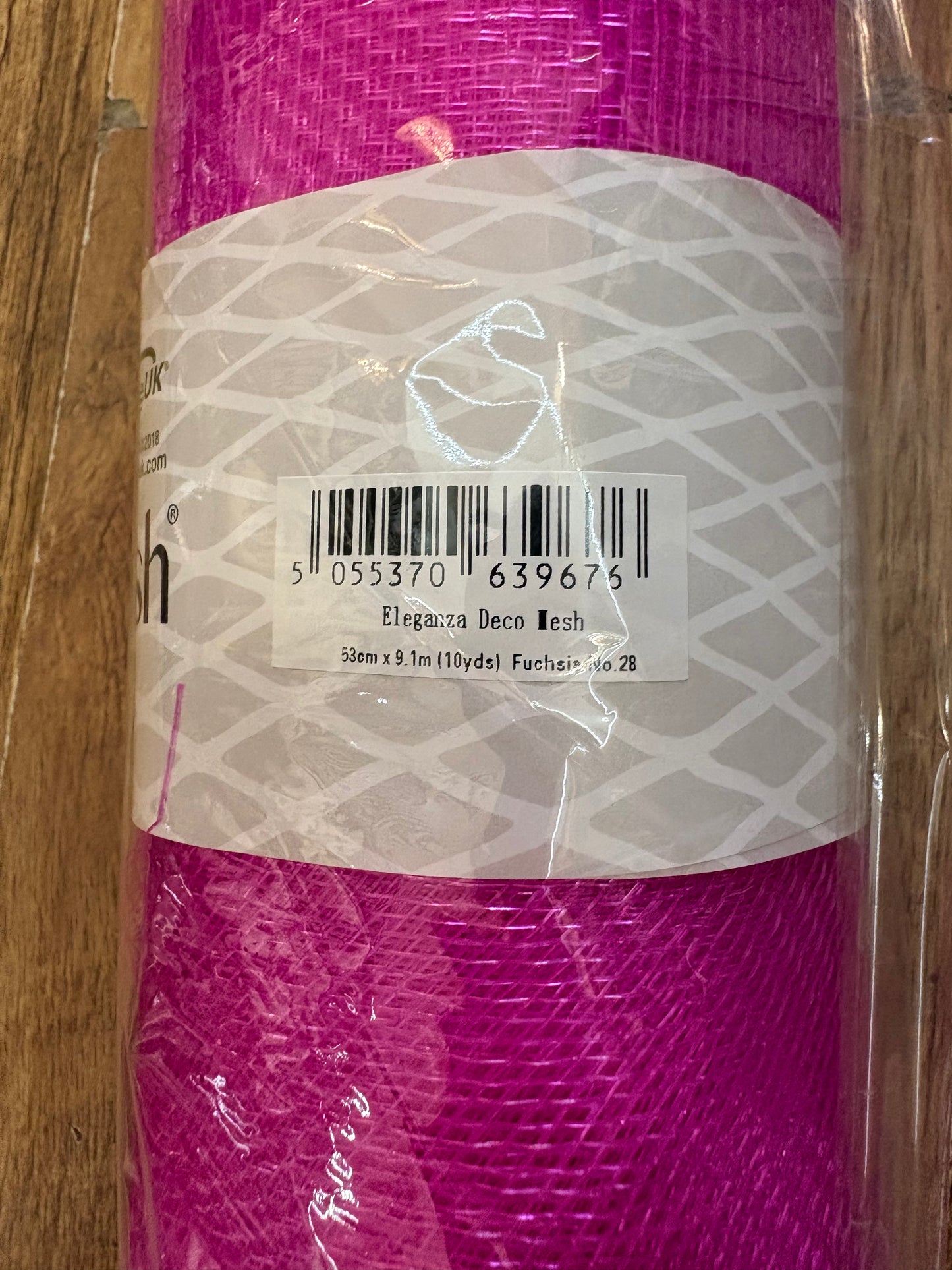 53cm x 9.1m (10 yrds) fuchsia deco mesh